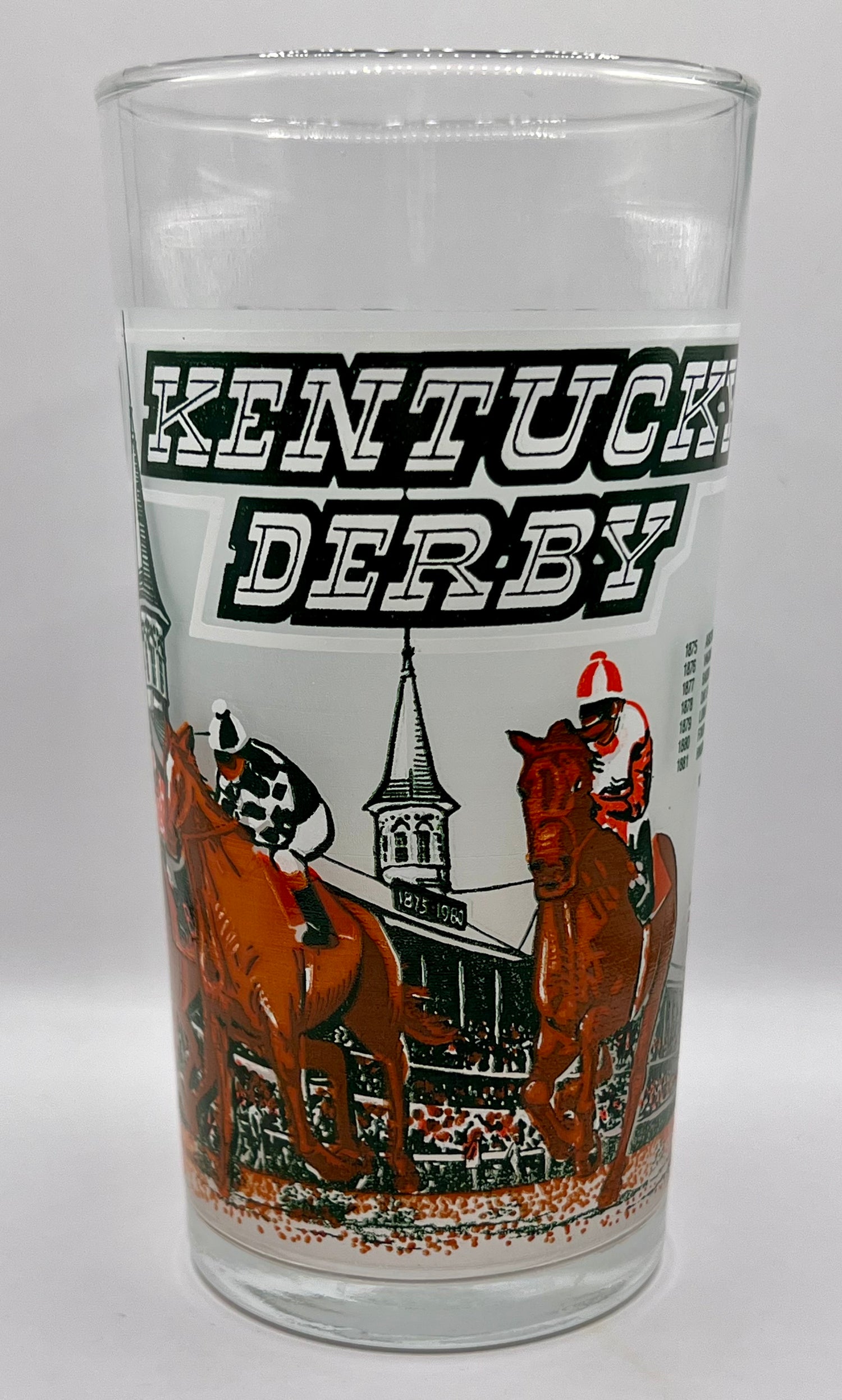 1980 to 1989 Kentucky Derby Glasses