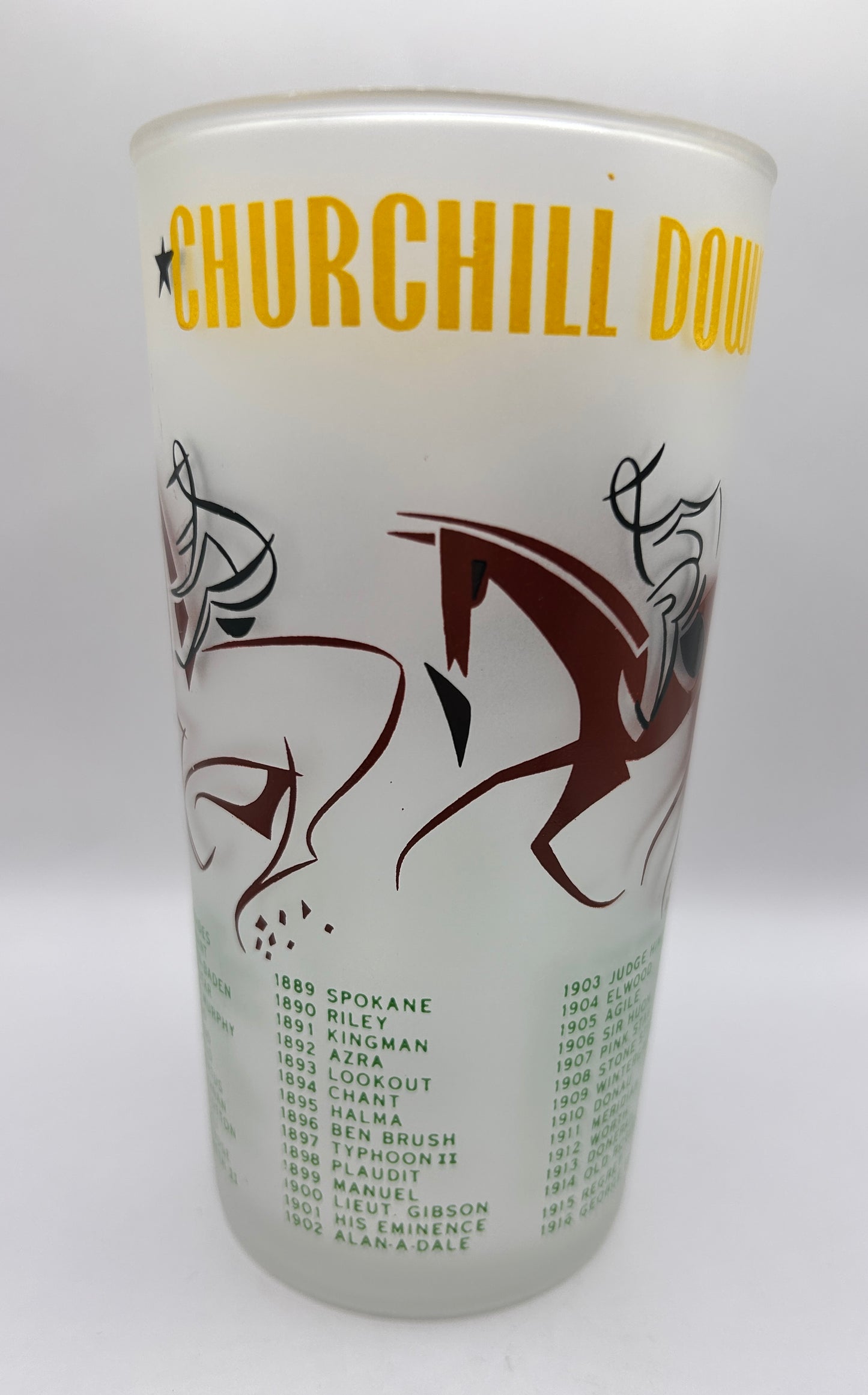 1956 Kentucky Derby Glass: 2 Stars, 3 Tails