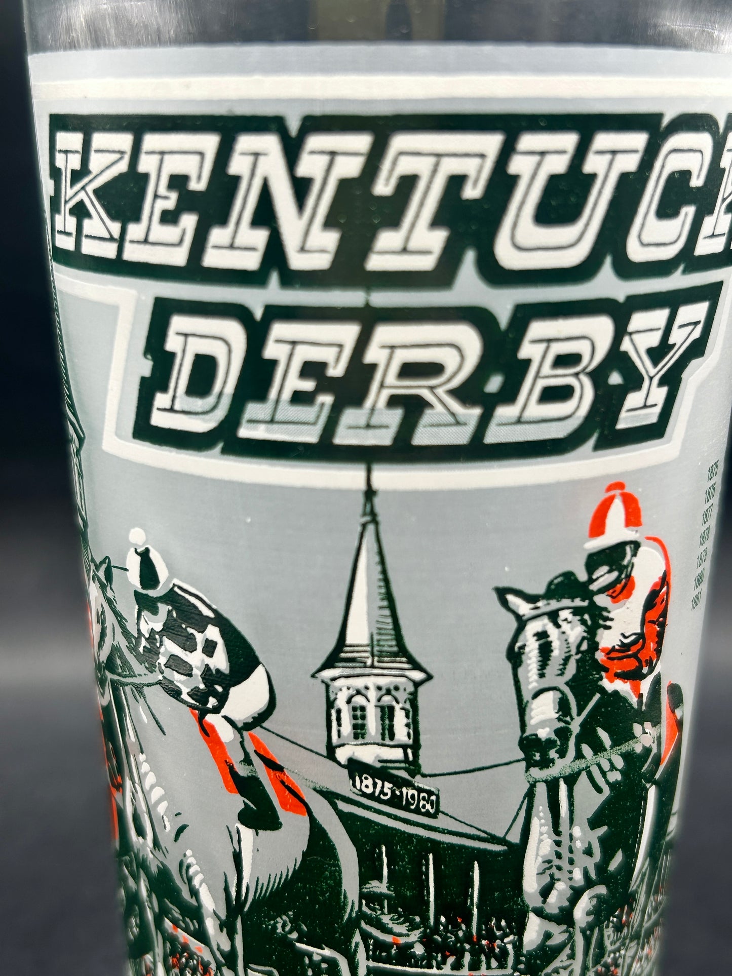 1980 Kentucky Derby Glass - Green Screen