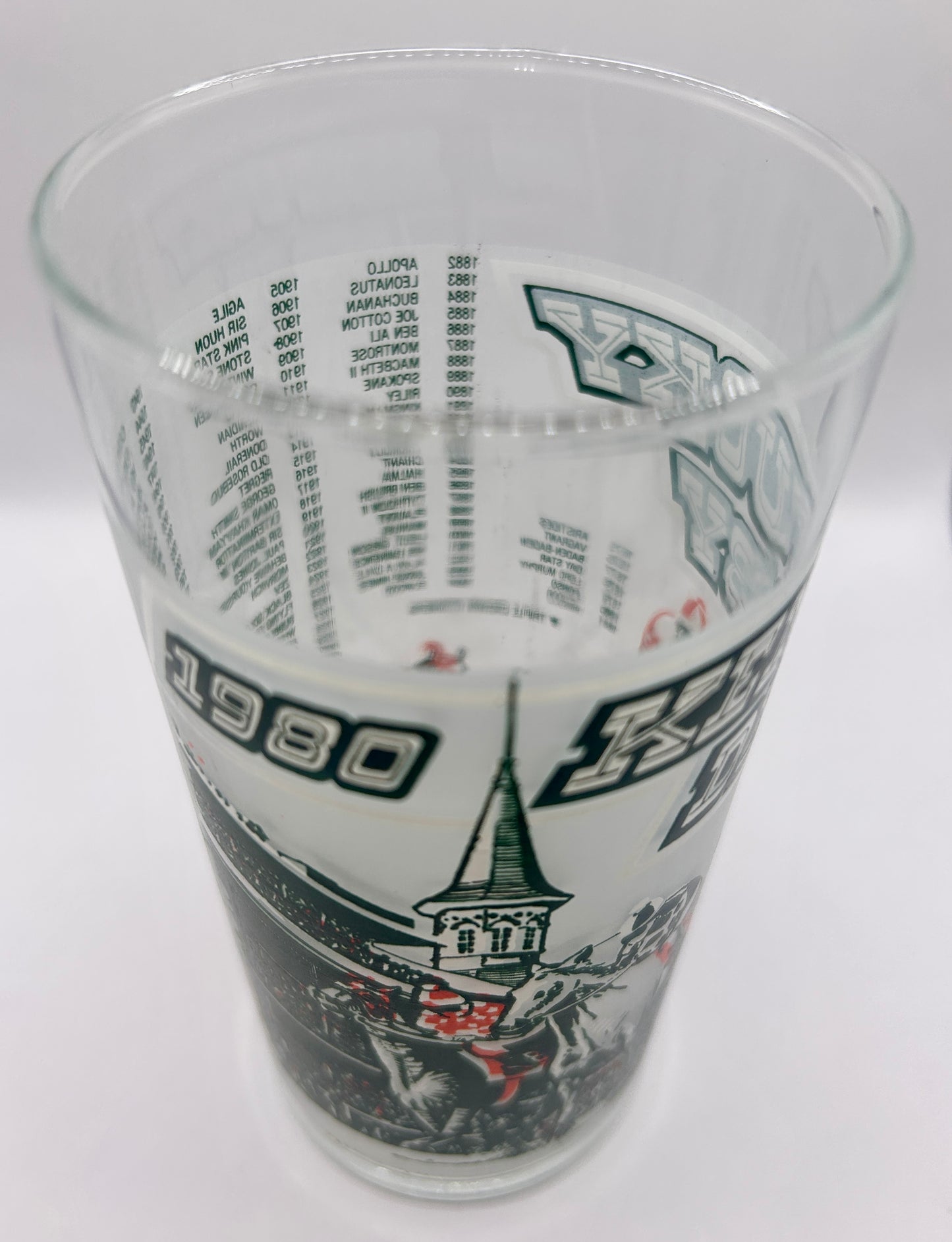 1980 Kentucky Derby Glass - Green Screen