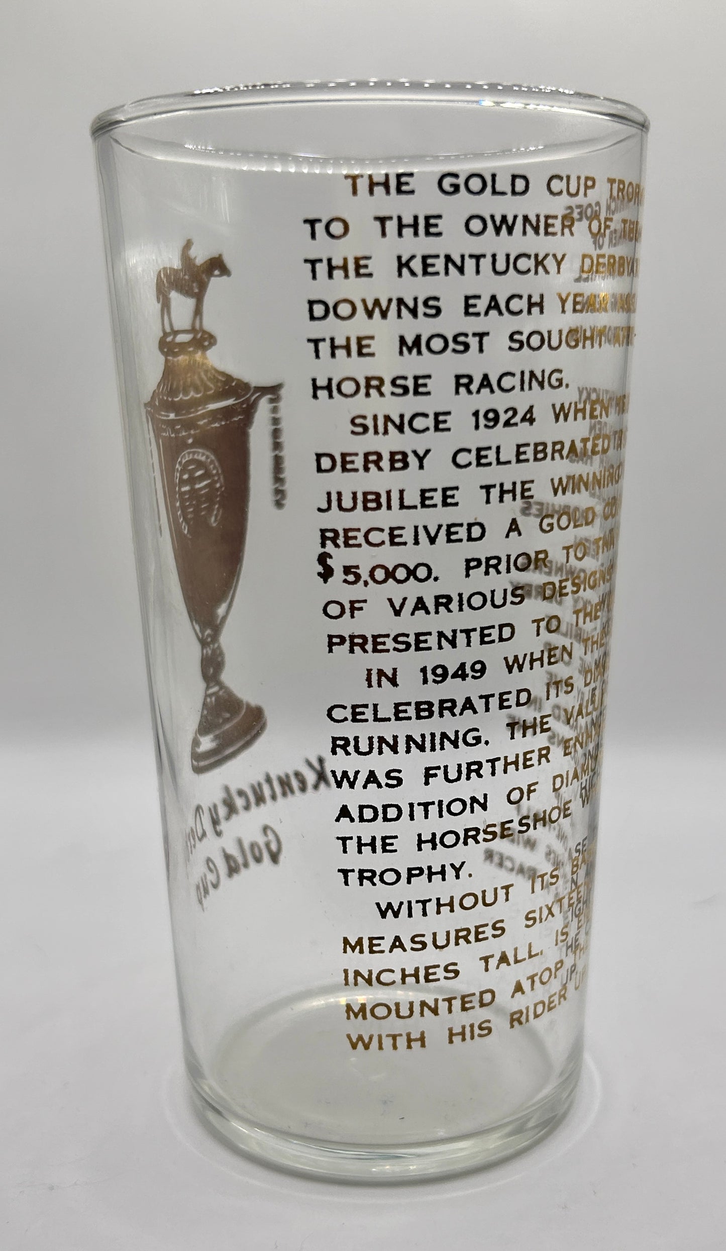 1952 Kentucky Derby Sample Glass