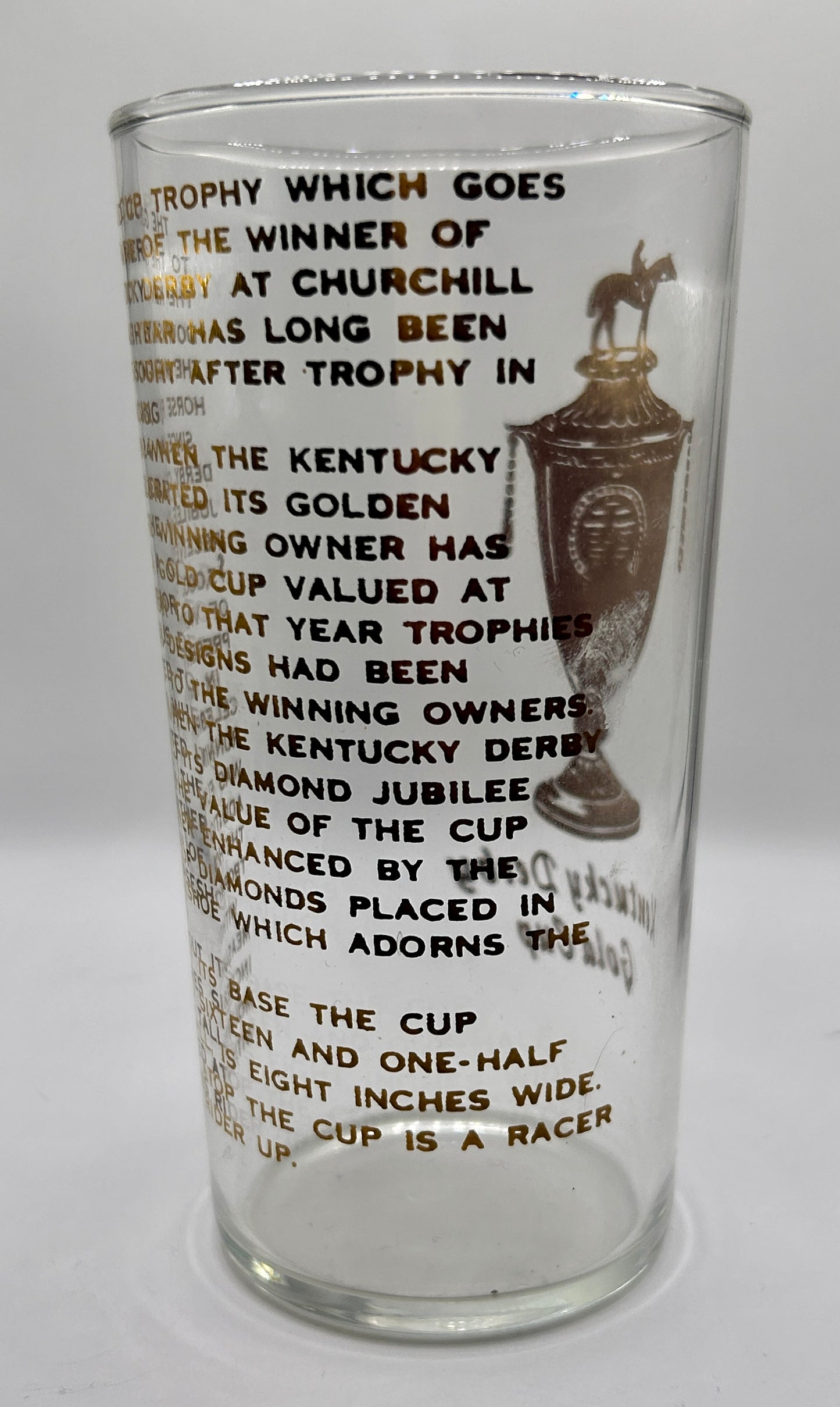 1952 Kentucky Derby Sample Glass