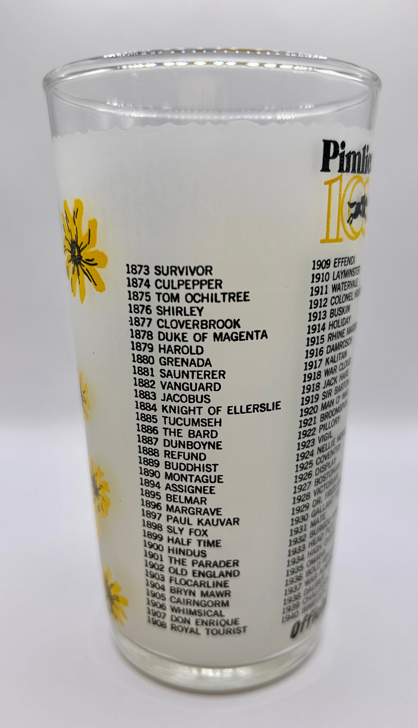 1975 Preakness Stakes Glass