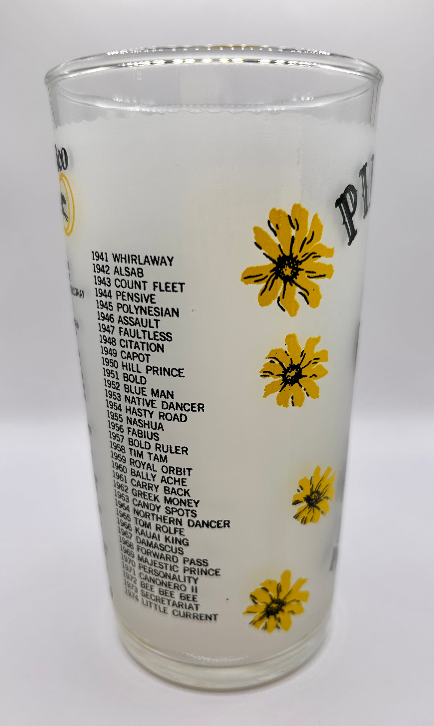 1975 Preakness Stakes Glass