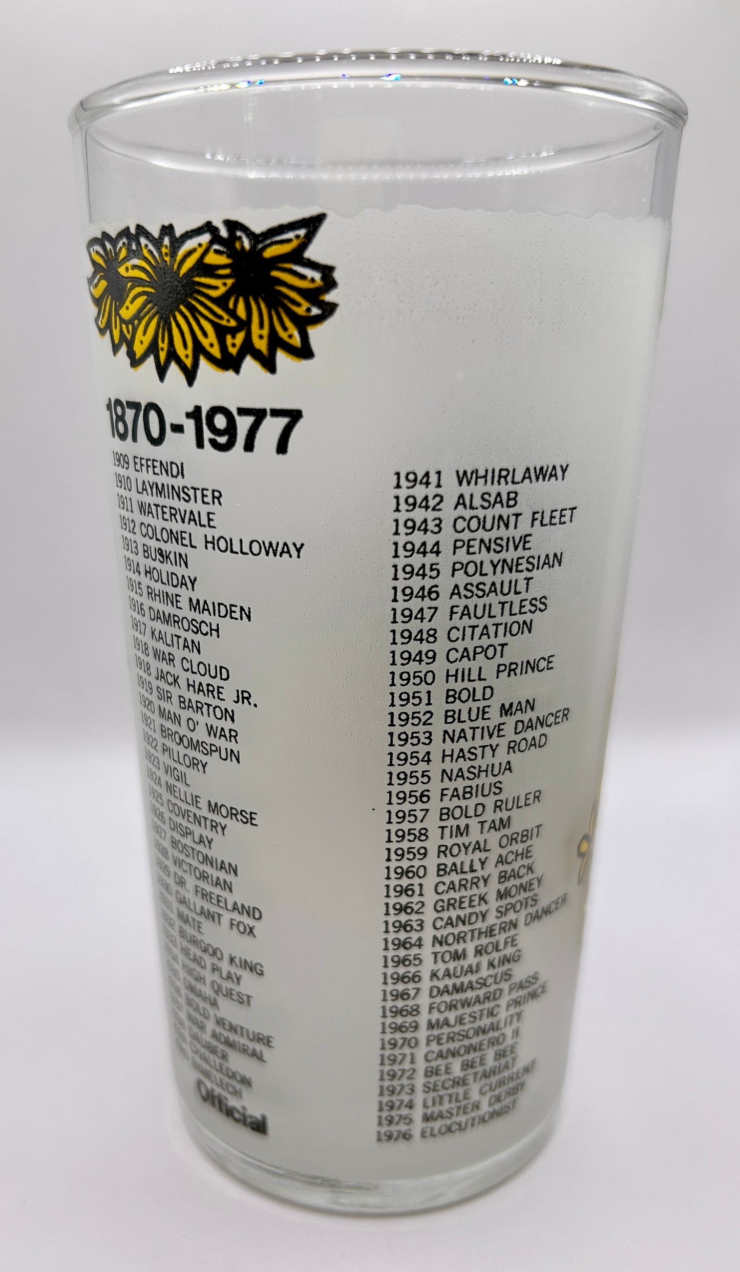 1977 Preakness Stakes Glass