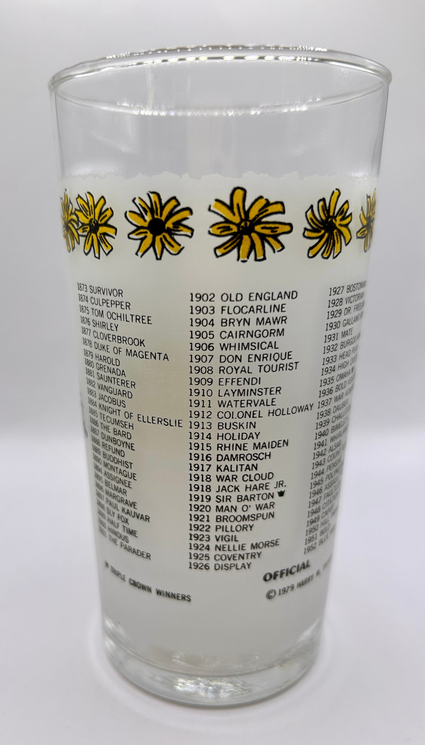 1979 Preakness Stakes Glass