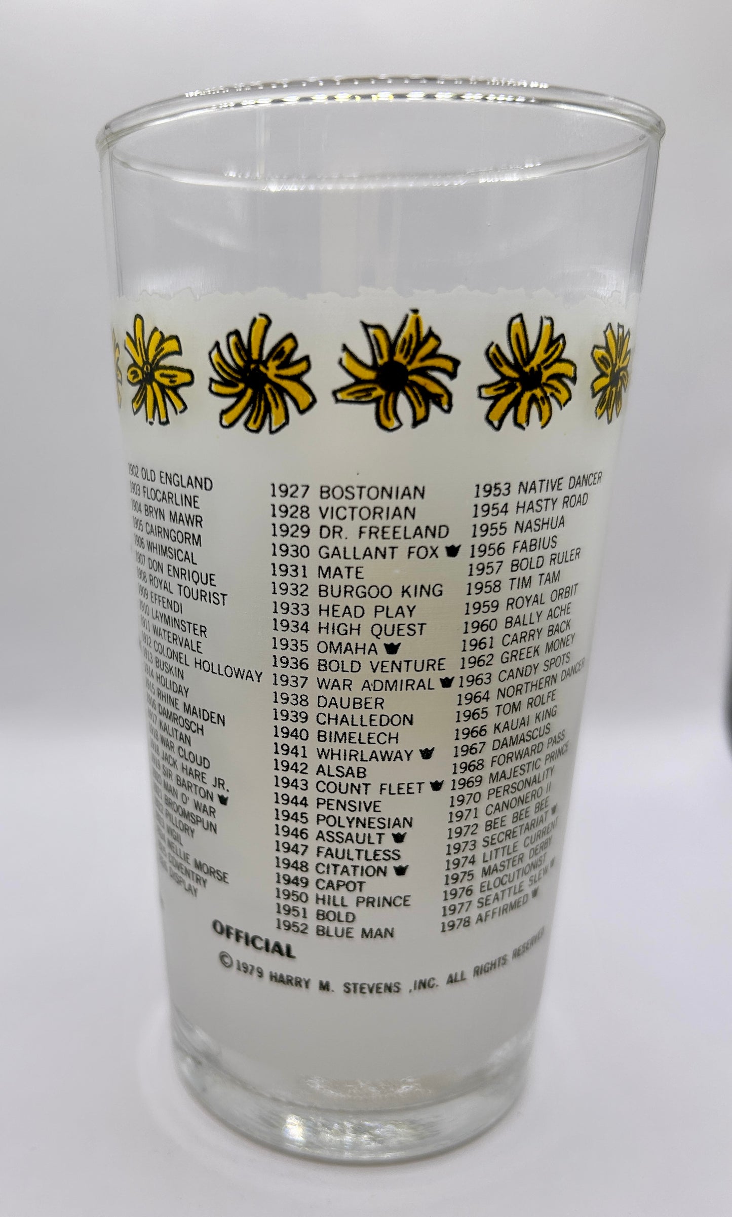 1979 Preakness Stakes Glass