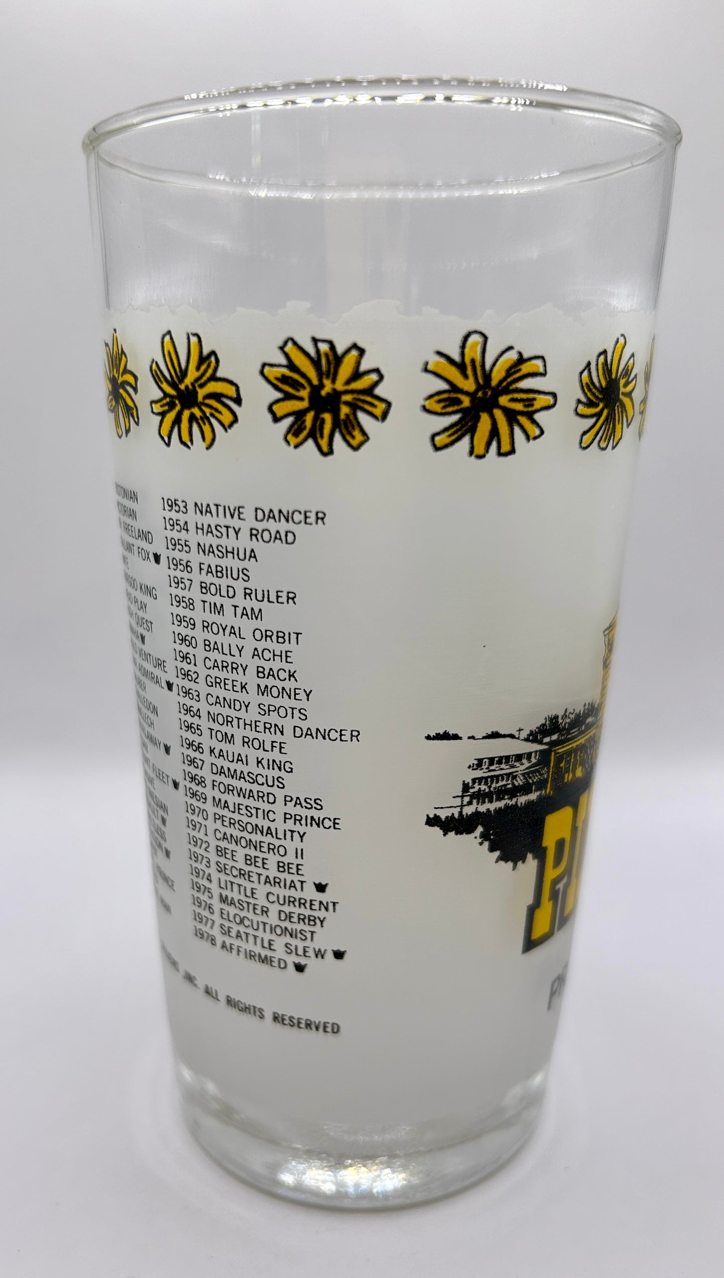1979 Preakness Stakes Glass