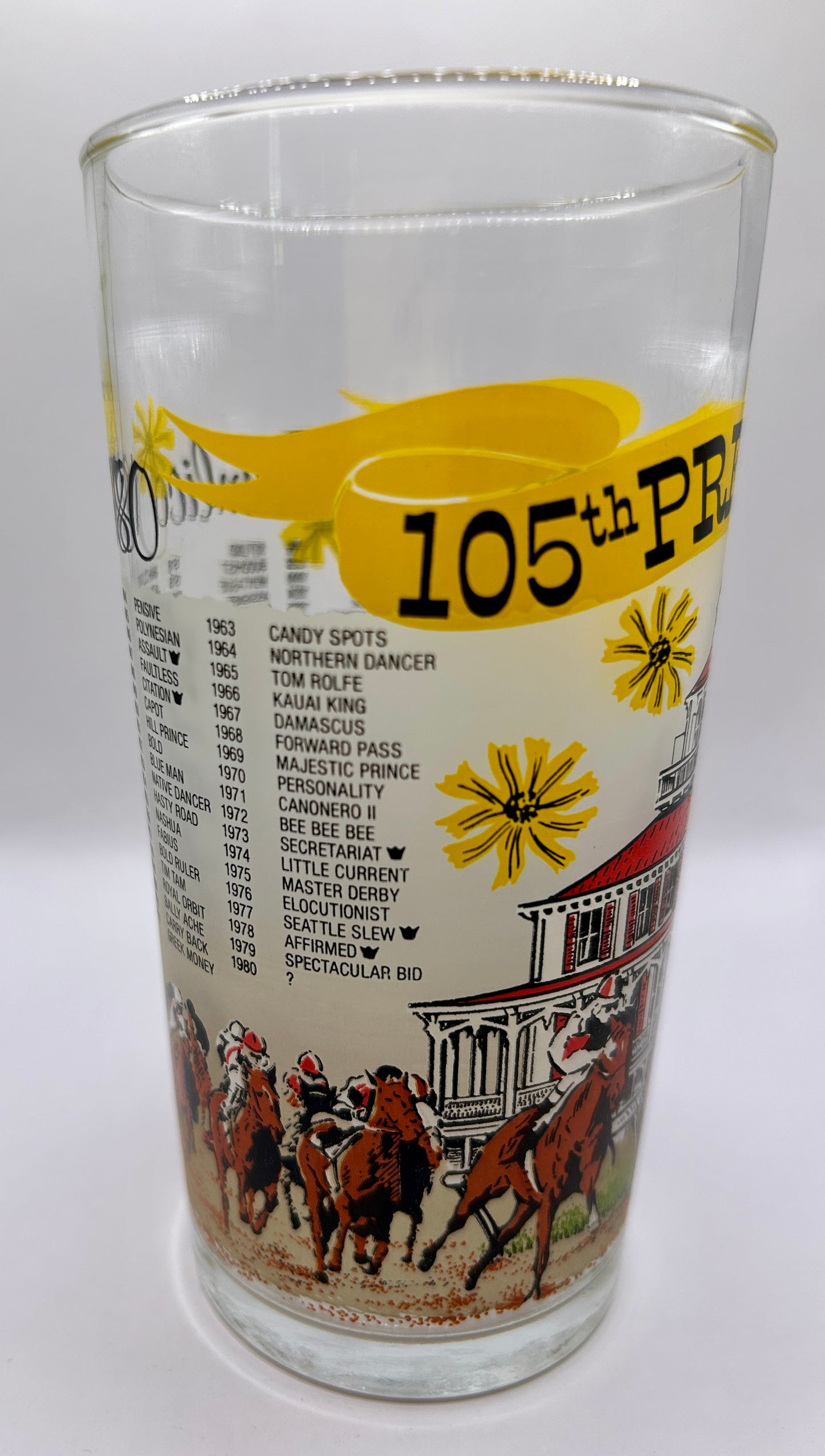 1980 Preakness Stakes Glass