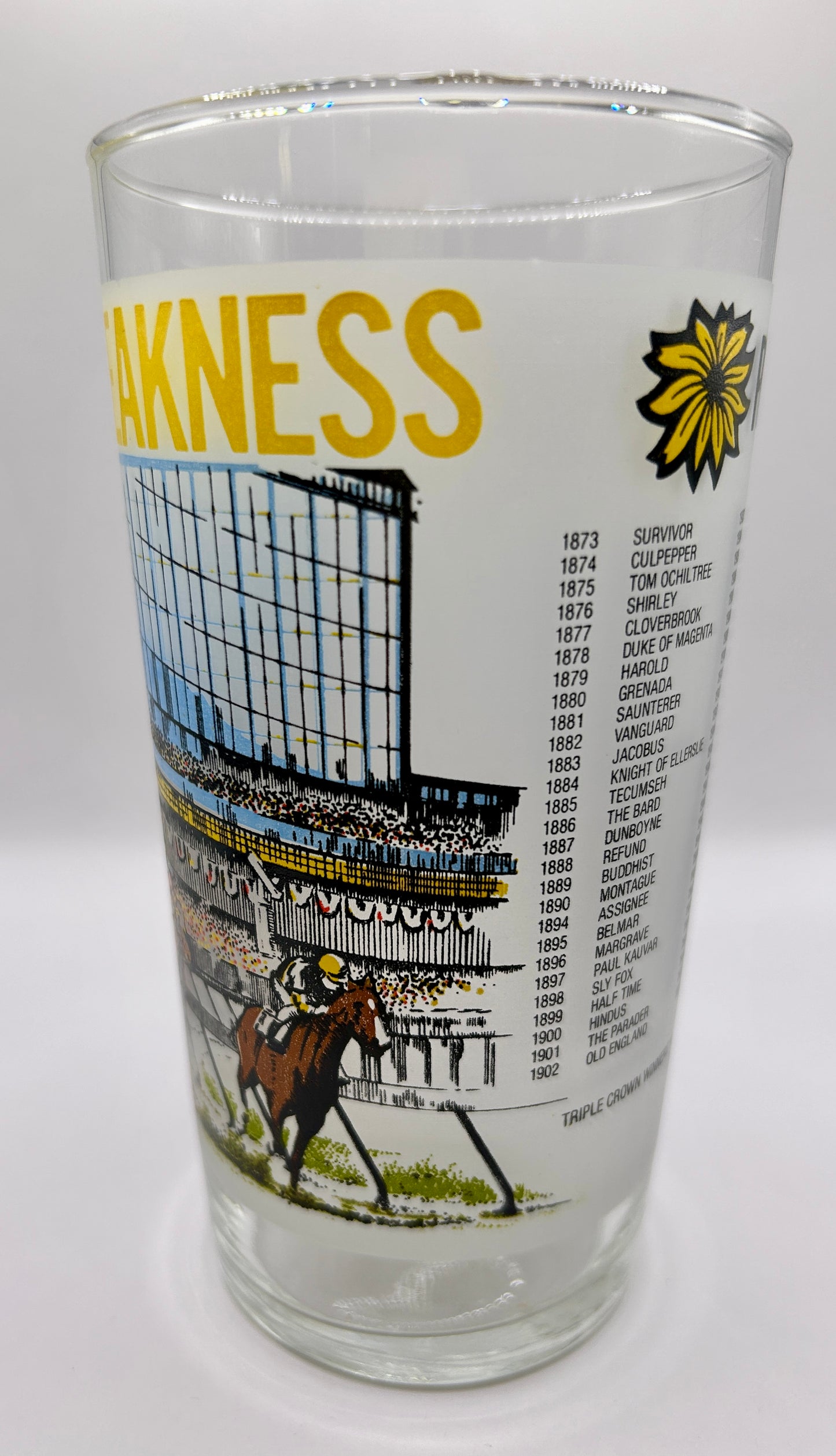 1981 Preakness Stakes Glass