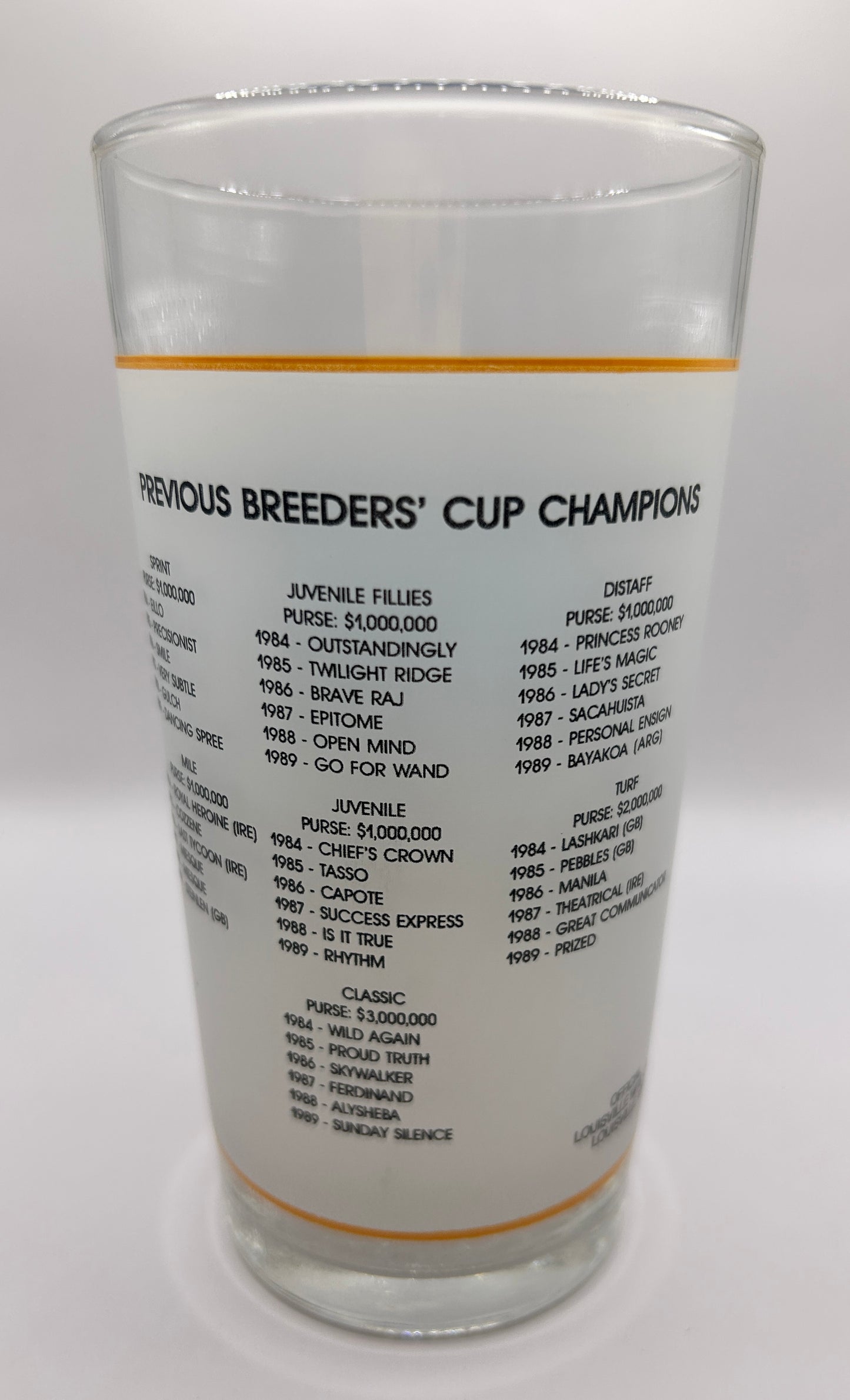 1990 Breeders' Cup Glass