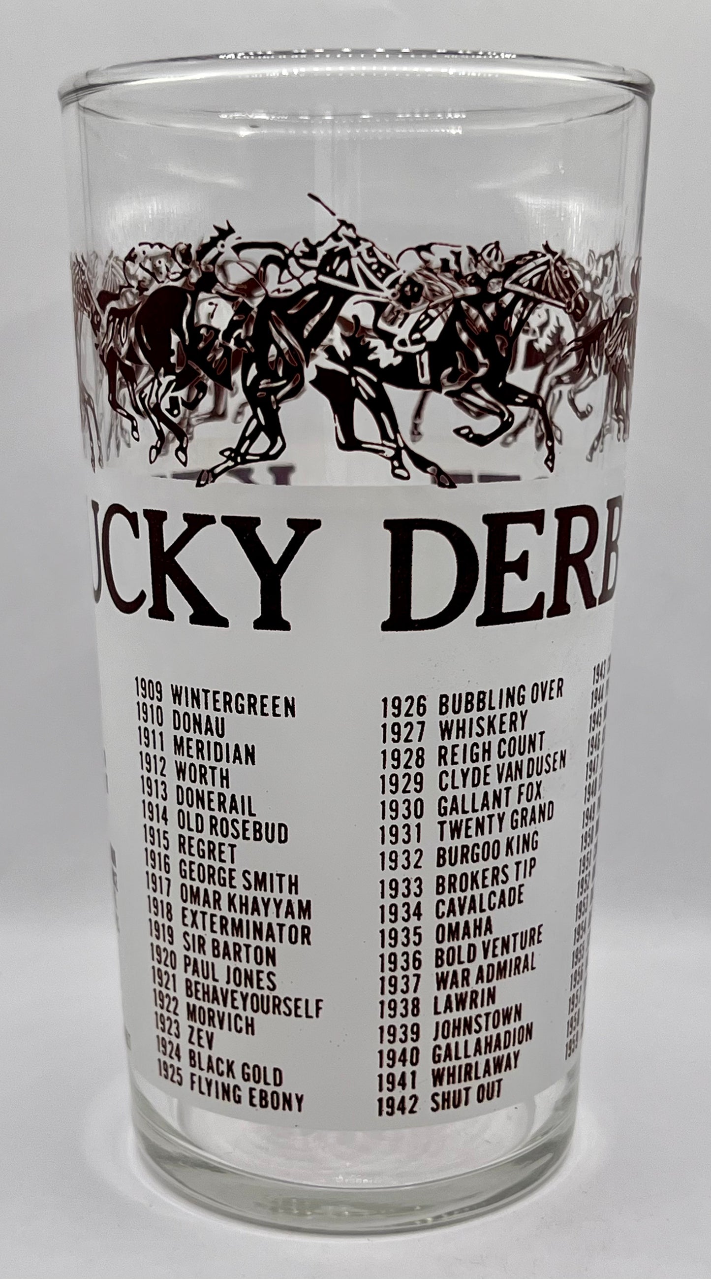 1975 Unofficial Kentucky Derby BAR Glass