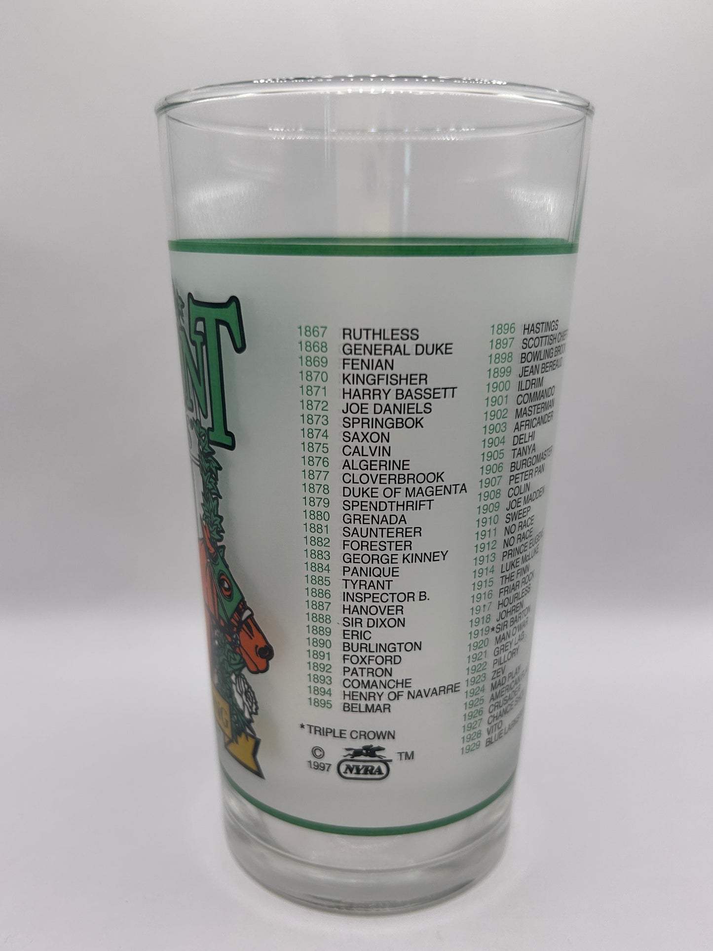 1997 Belmont Stakes Glass