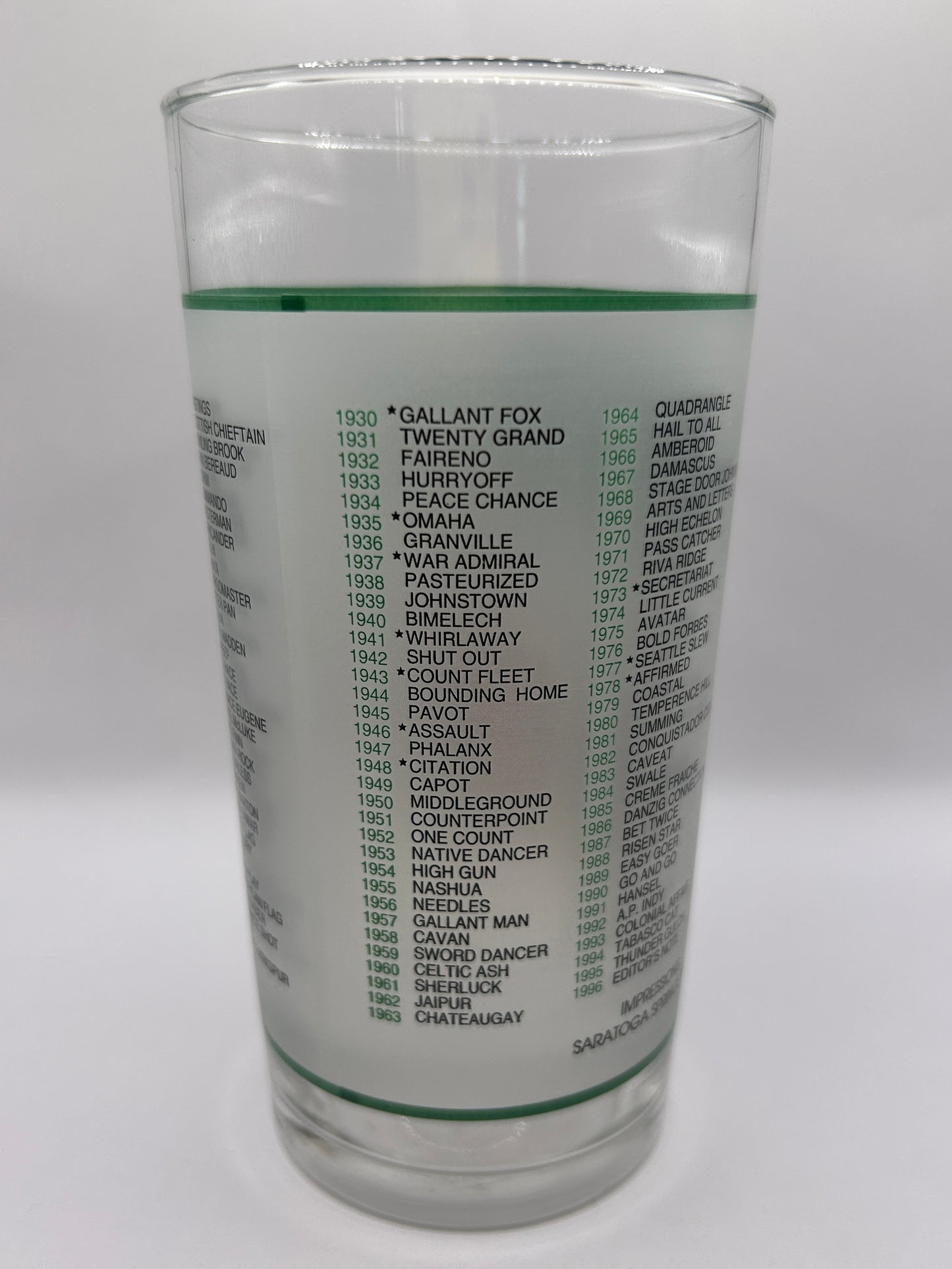 1997 Belmont Stakes Glass