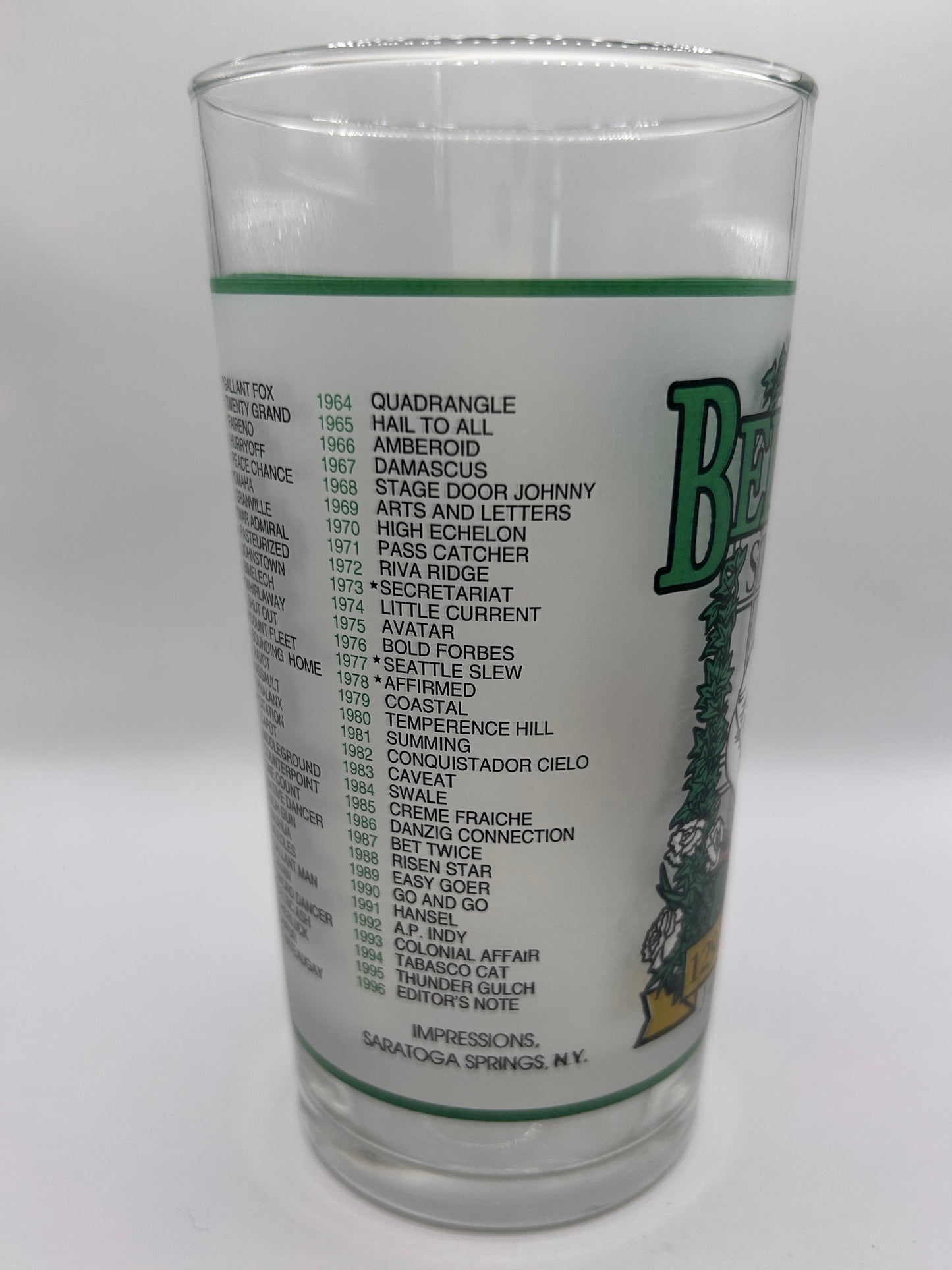1997 Belmont Stakes Glass