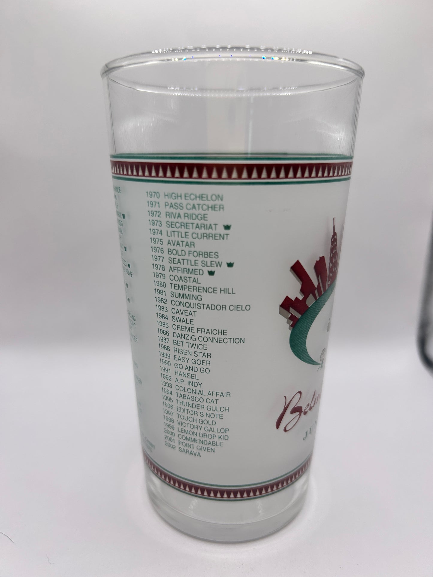2003 Belmont Stakes Glass