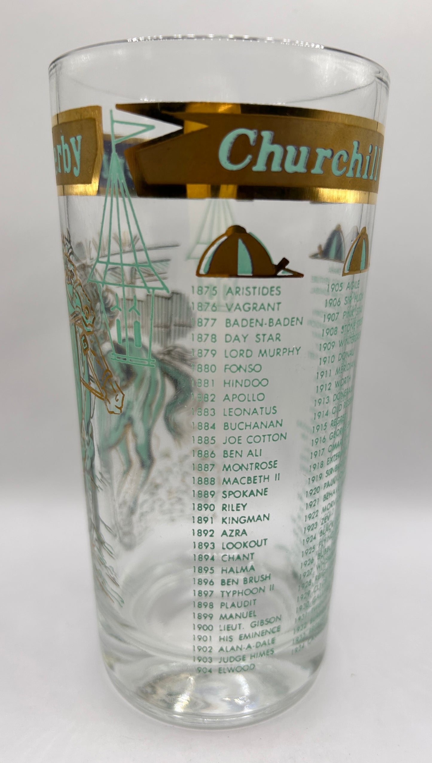 1966 Unofficial Kentucky Derby BAR Glass