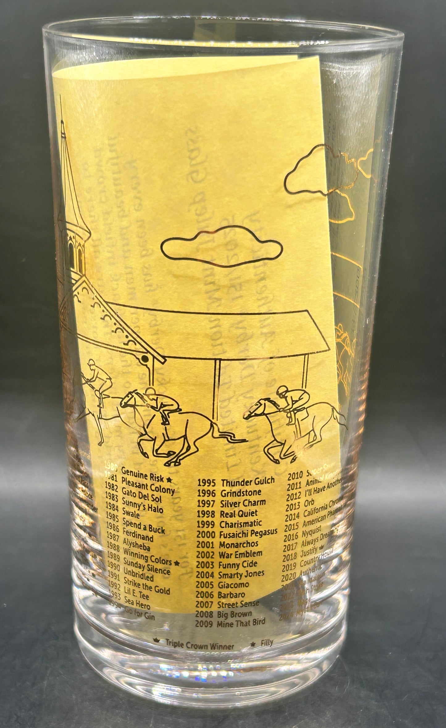 2025, 151st Kentucky Derby Gold Glass
