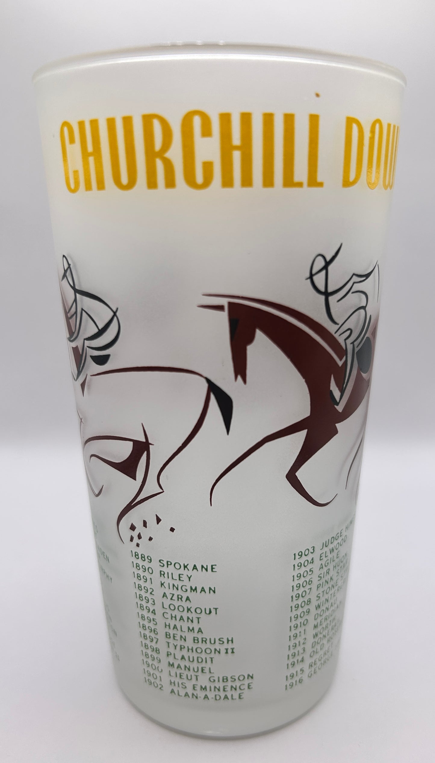 1956 Kentucky Derby Glass: 1 Stars, 2 Tails