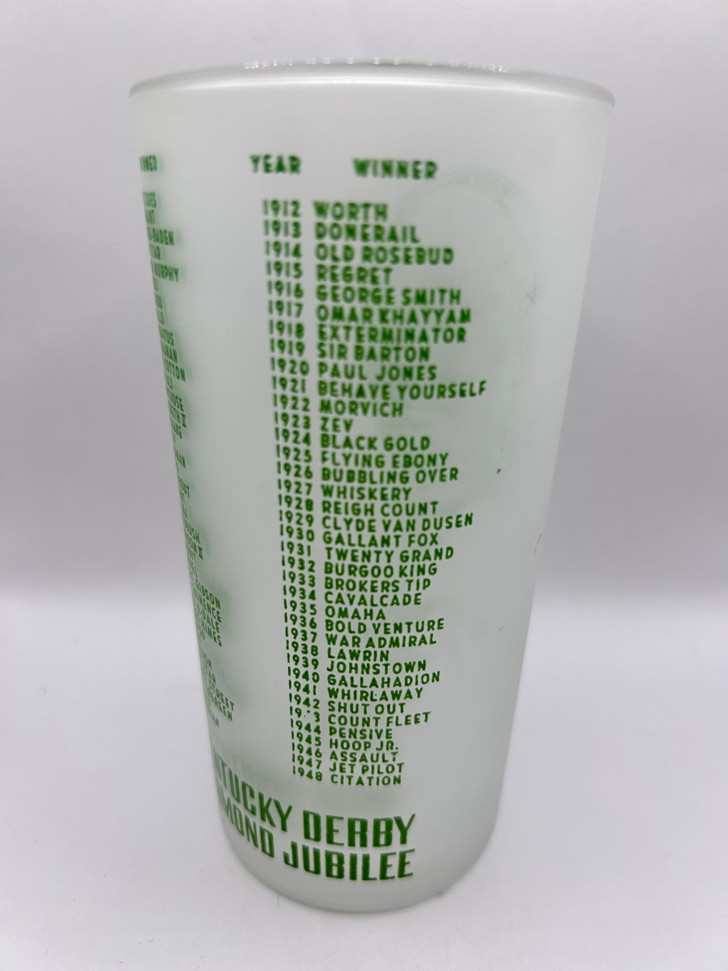 1949 Kentucky Derby Glass