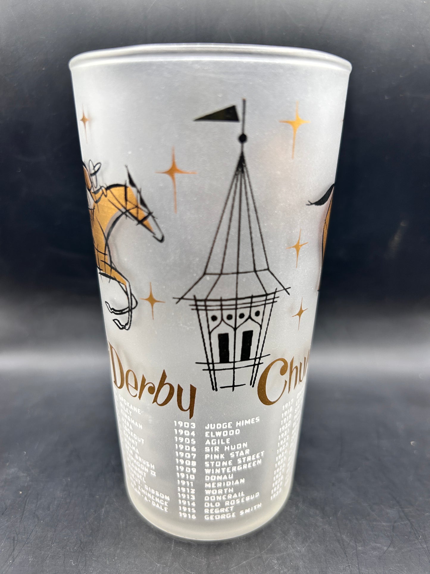 1958 Kentucky Derby Glass: Iron Liege