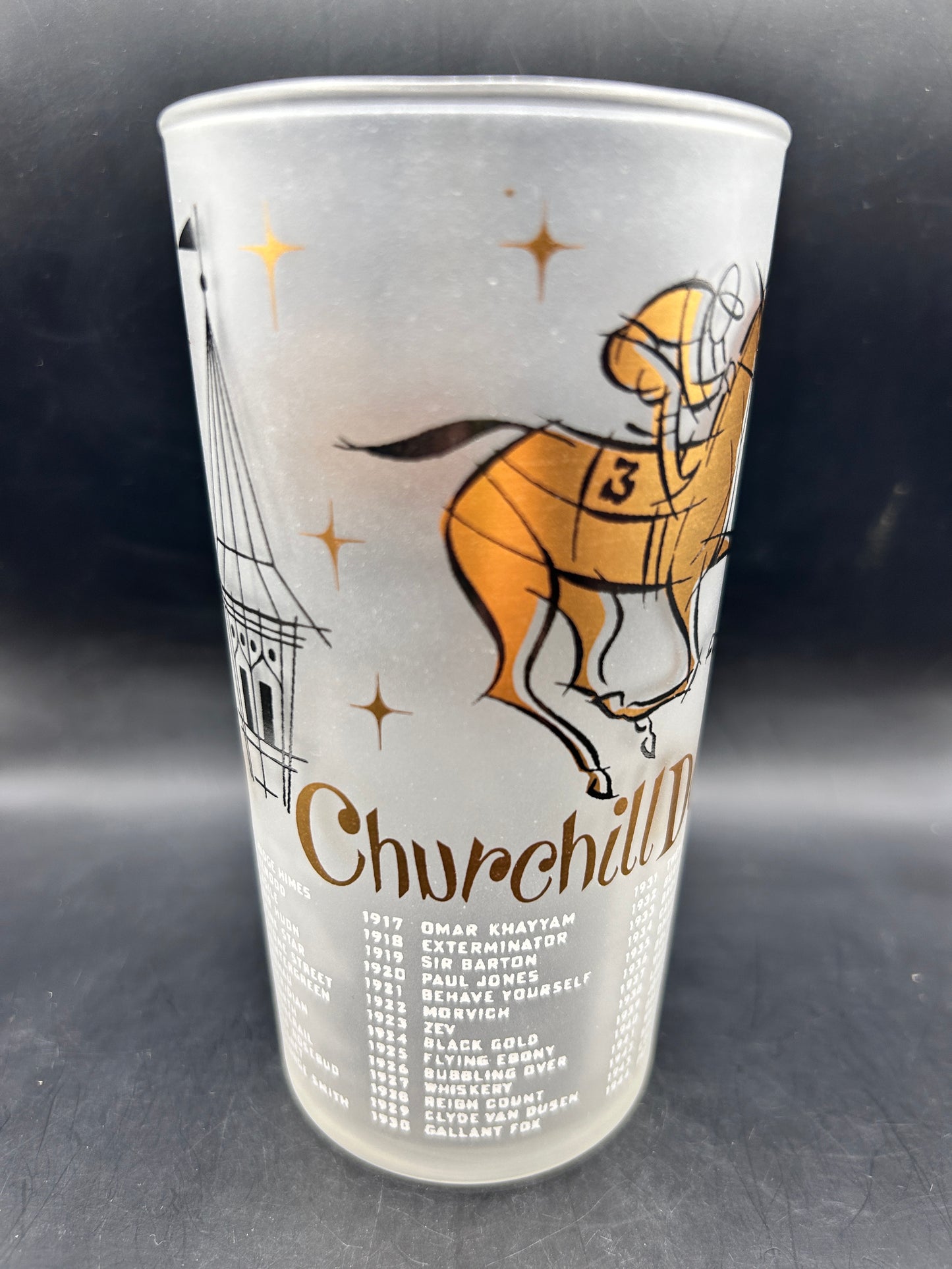 1958 Kentucky Derby Glass: Iron Liege
