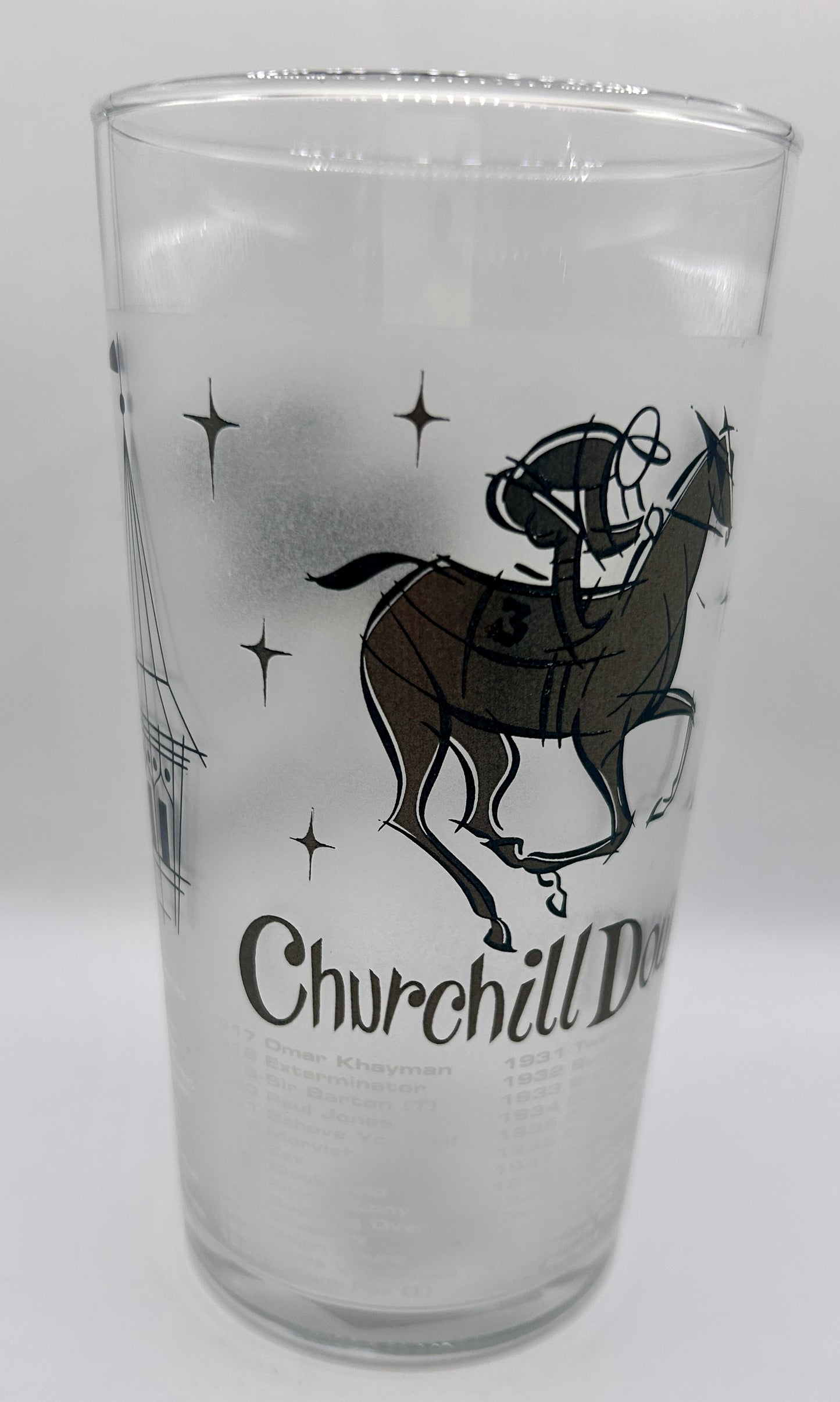 1957 Kentucky Derby Reproduction Glass