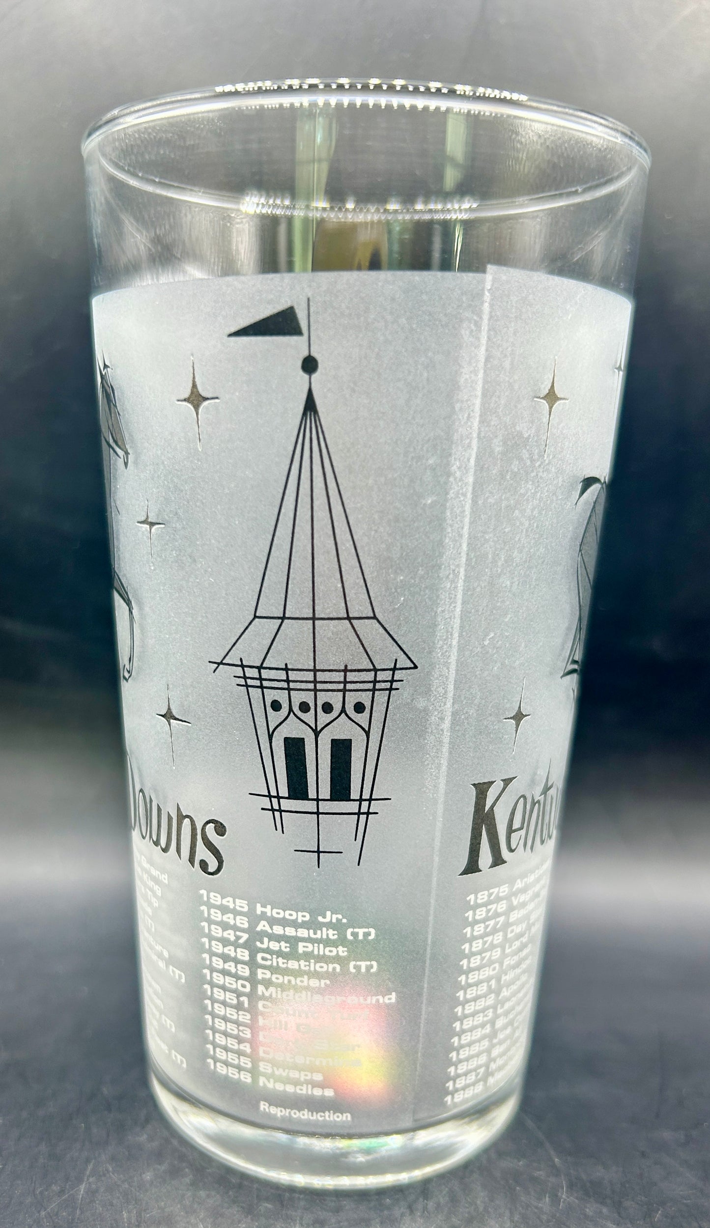 1957 Kentucky Derby Reproduction Glass