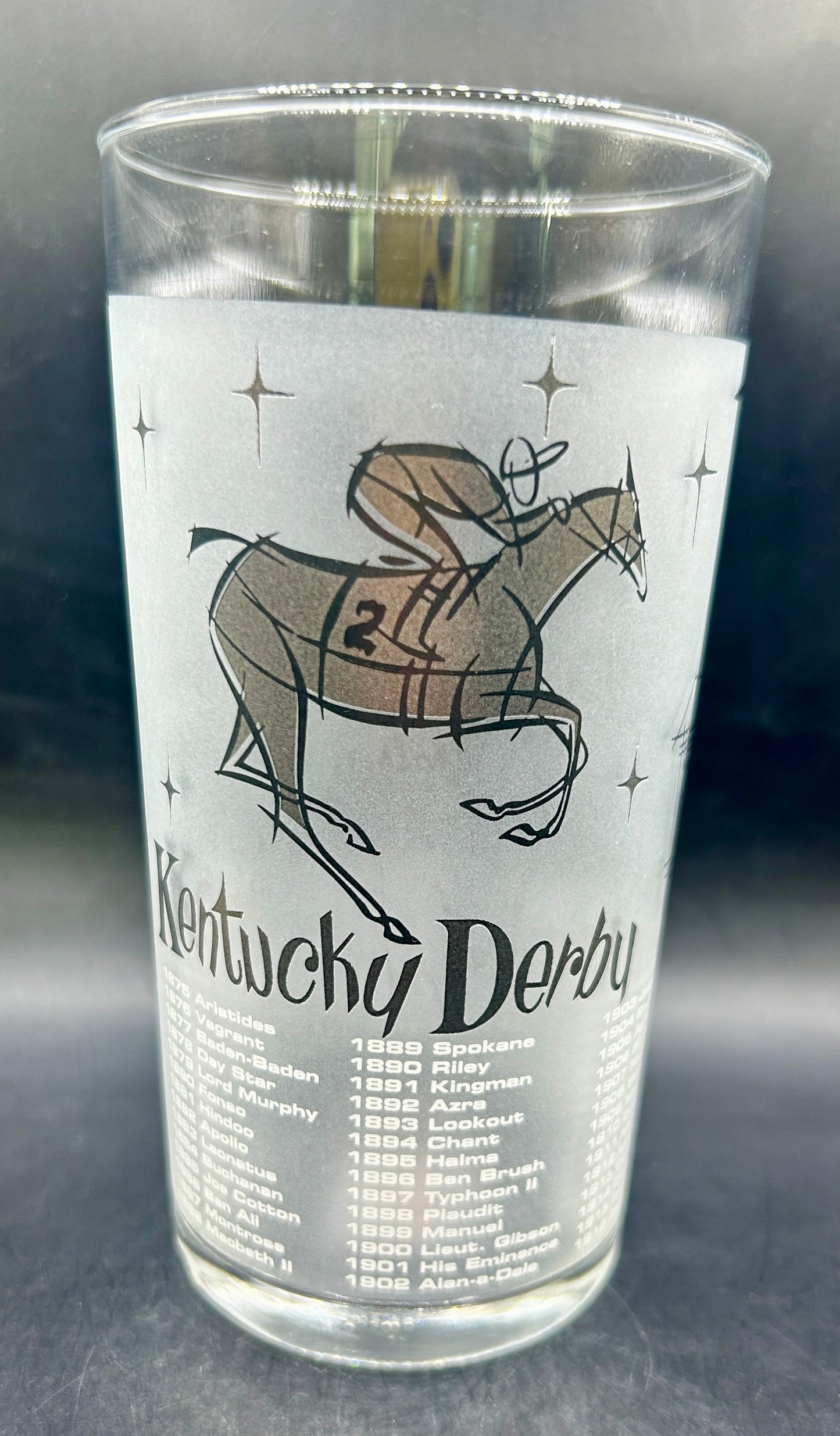 1957 Kentucky Derby Reproduction Glass
