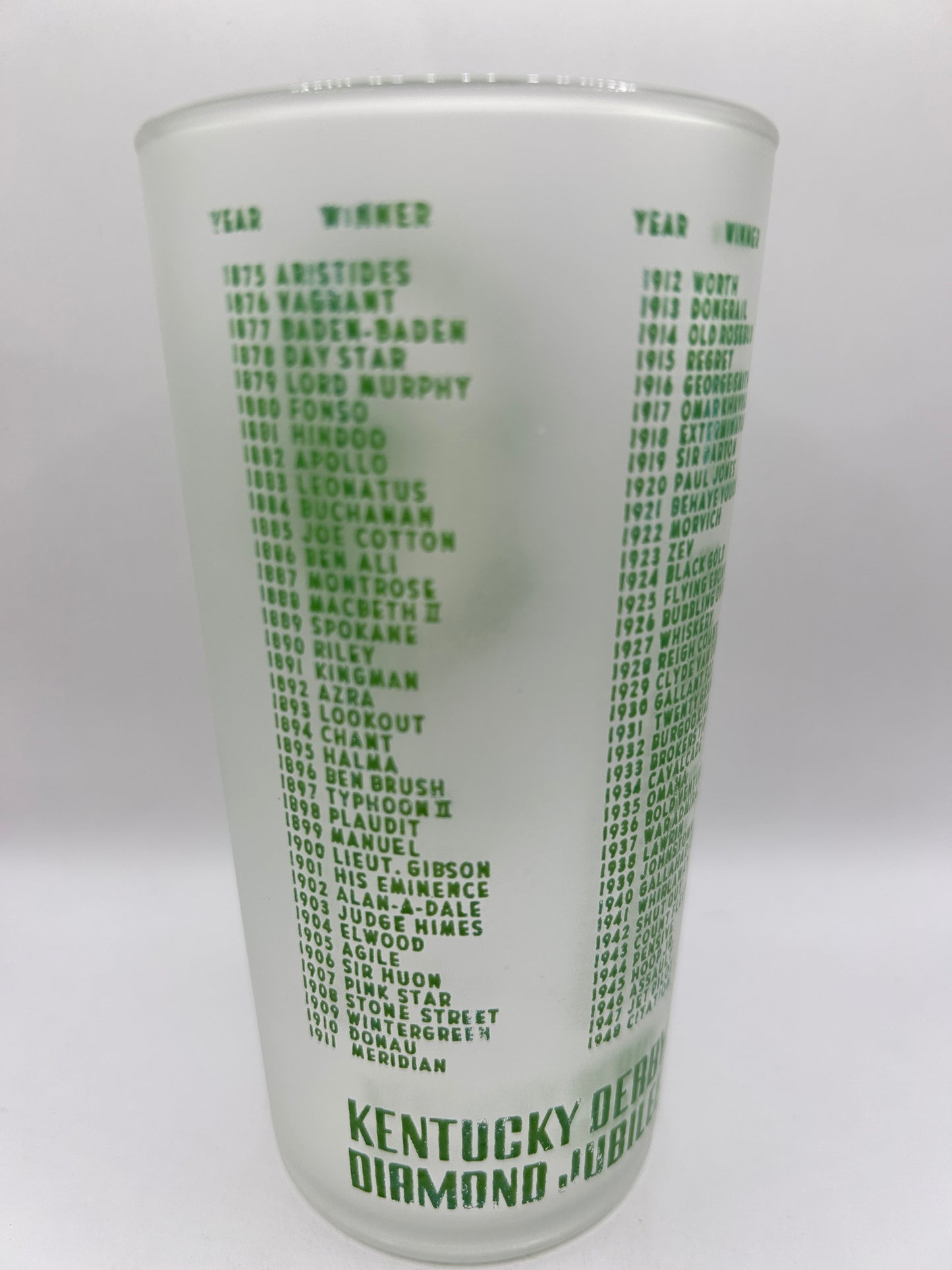 1949 Kentucky Derby Glass