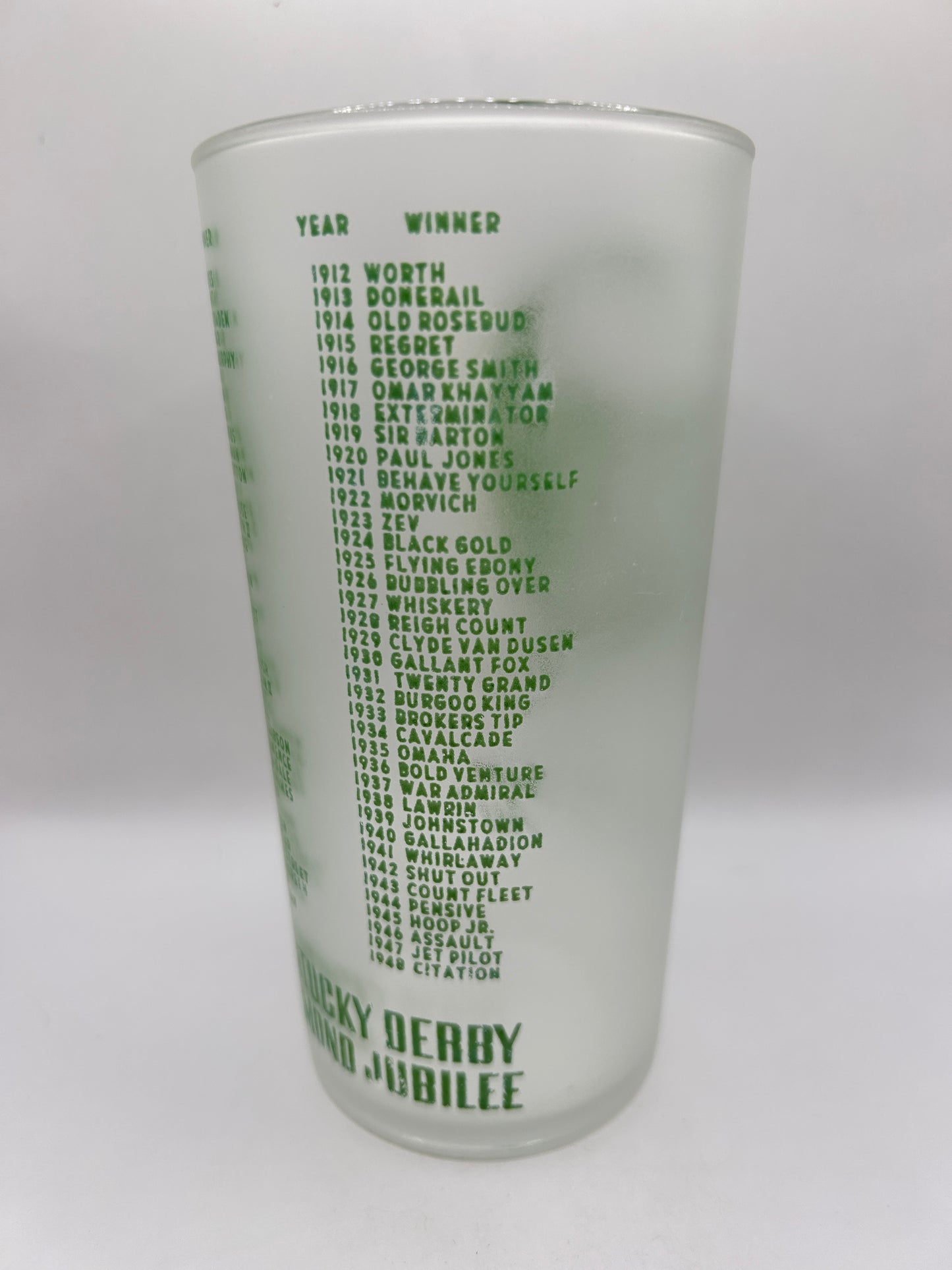 1949 Kentucky Derby Glass