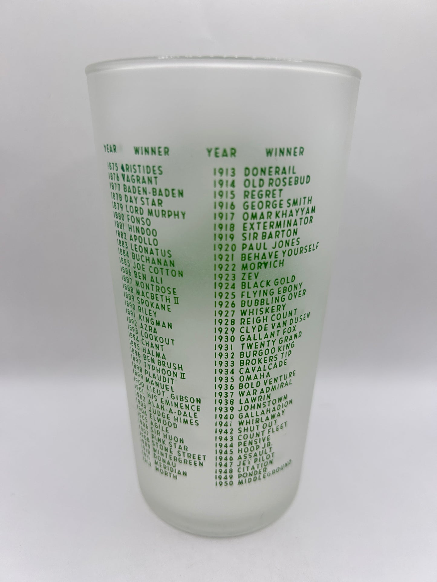 1951 Kentucky Derby Glass