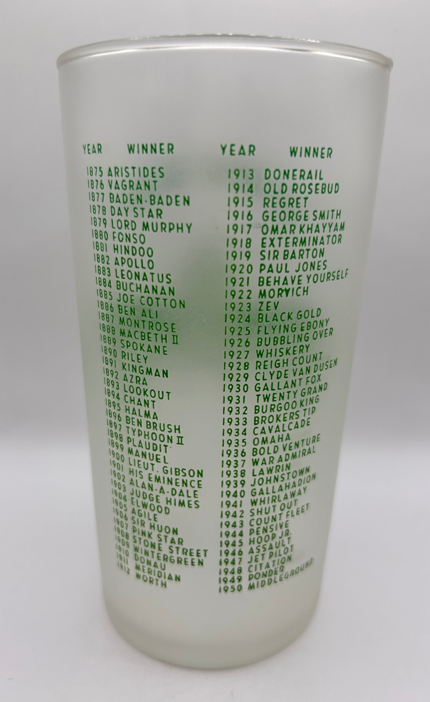 1951 Kentucky Derby Glass
