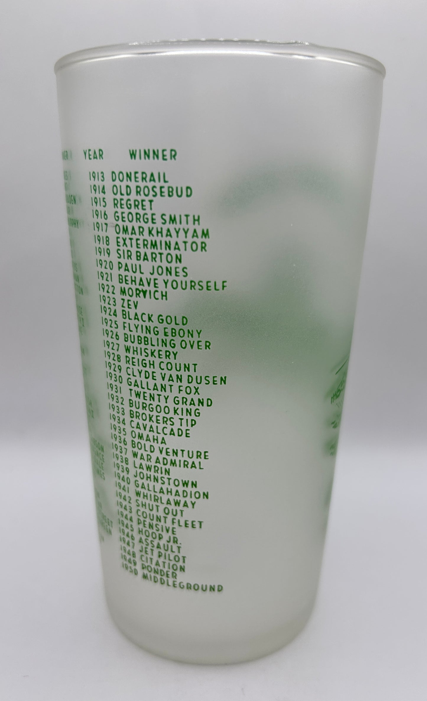 1951 Kentucky Derby Glass