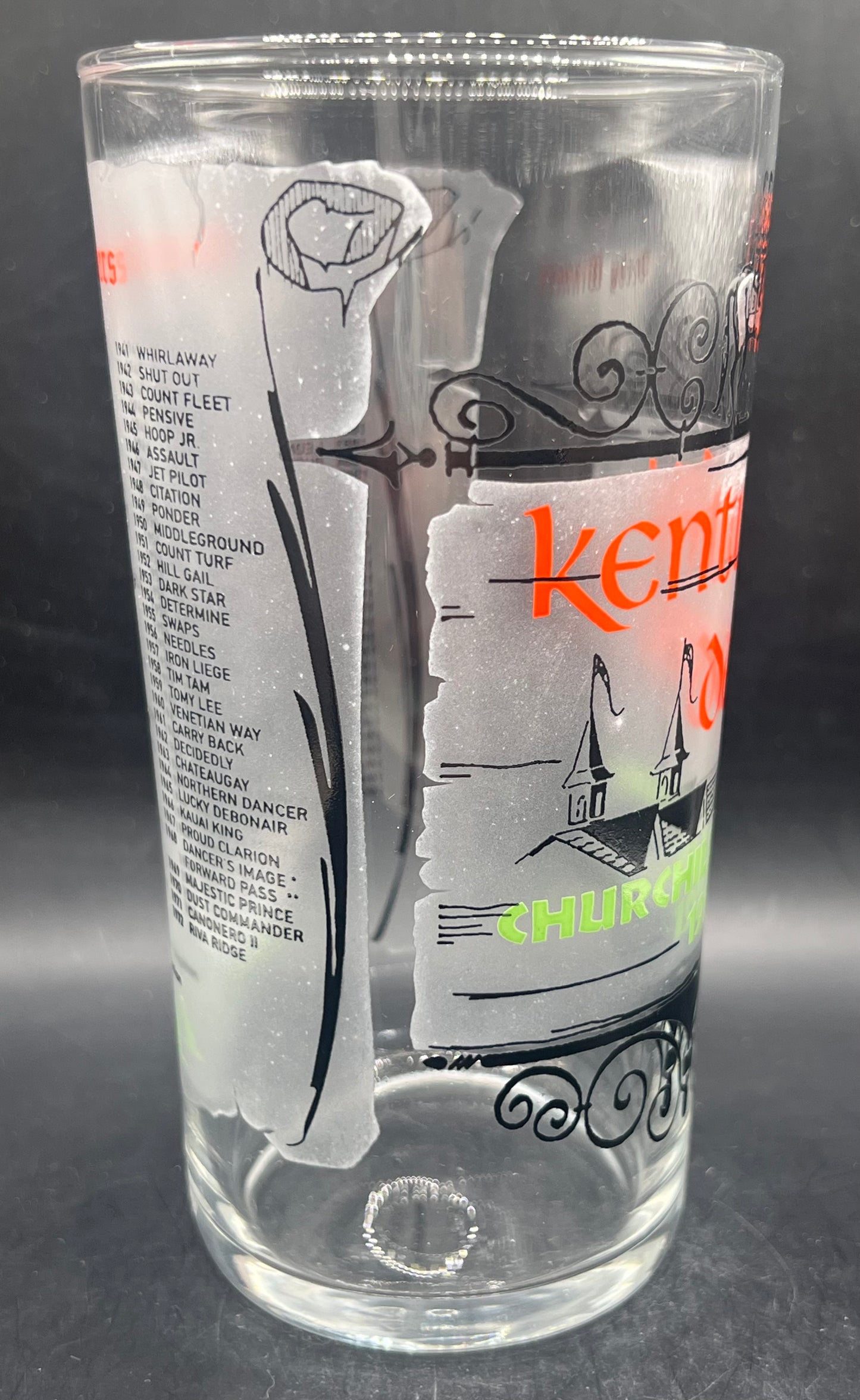 1973 Kentucky Derby Glass - Movie Prop Reproduction