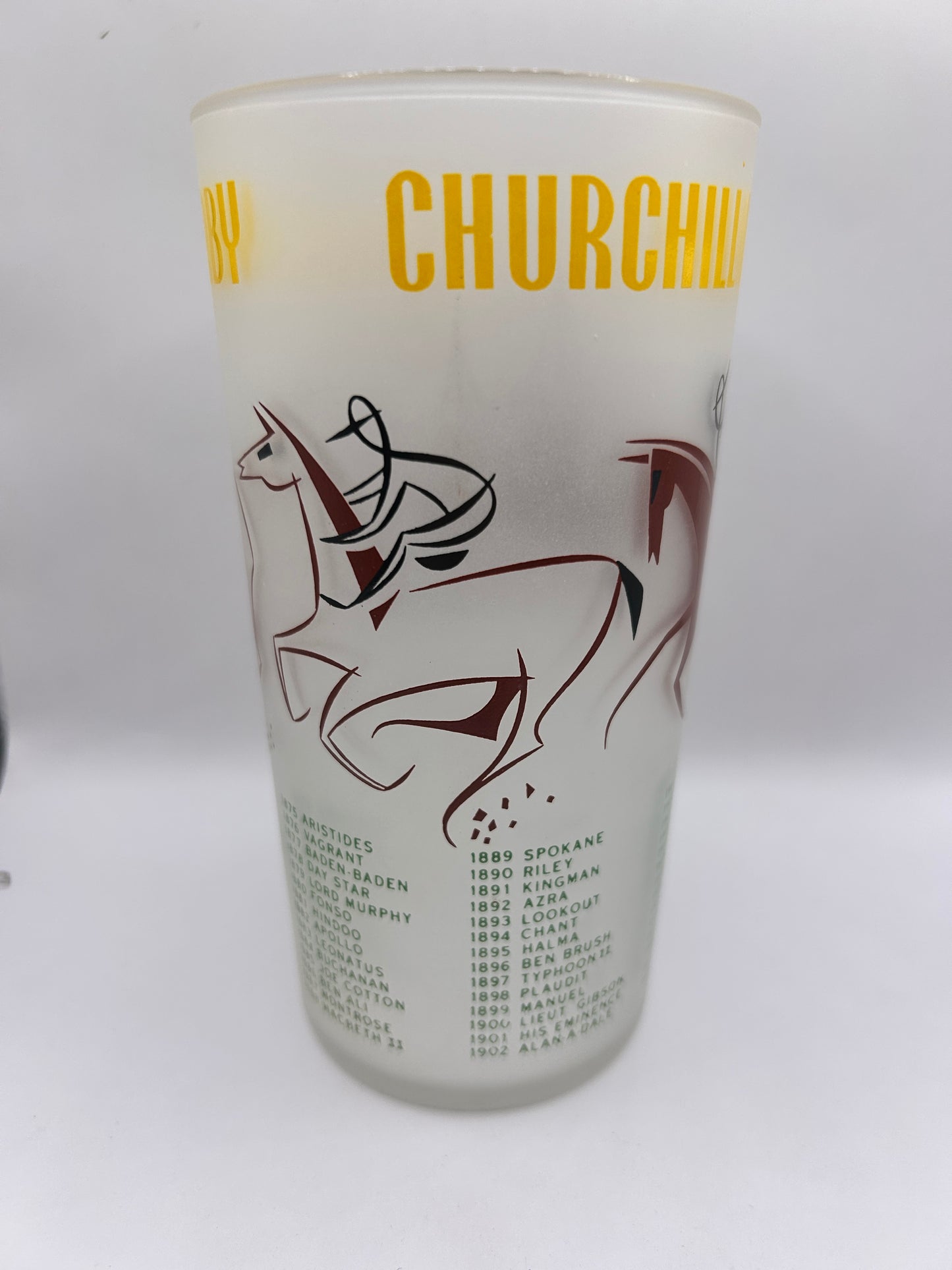 1956 Kentucky Derby Glass: 1 Stars, 2 Tails