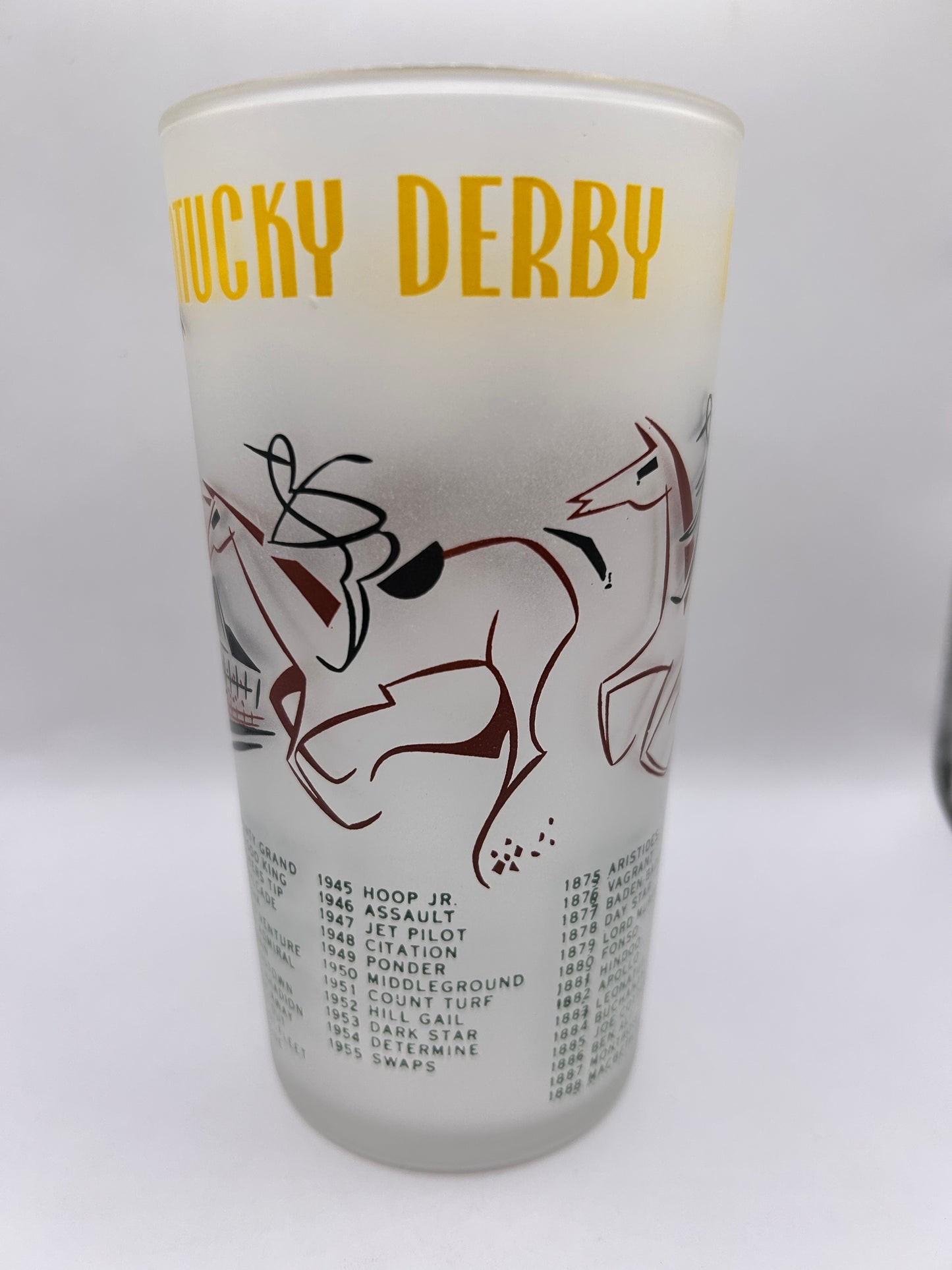 1956 Kentucky Derby Glass: 1 Star, 3 Tails