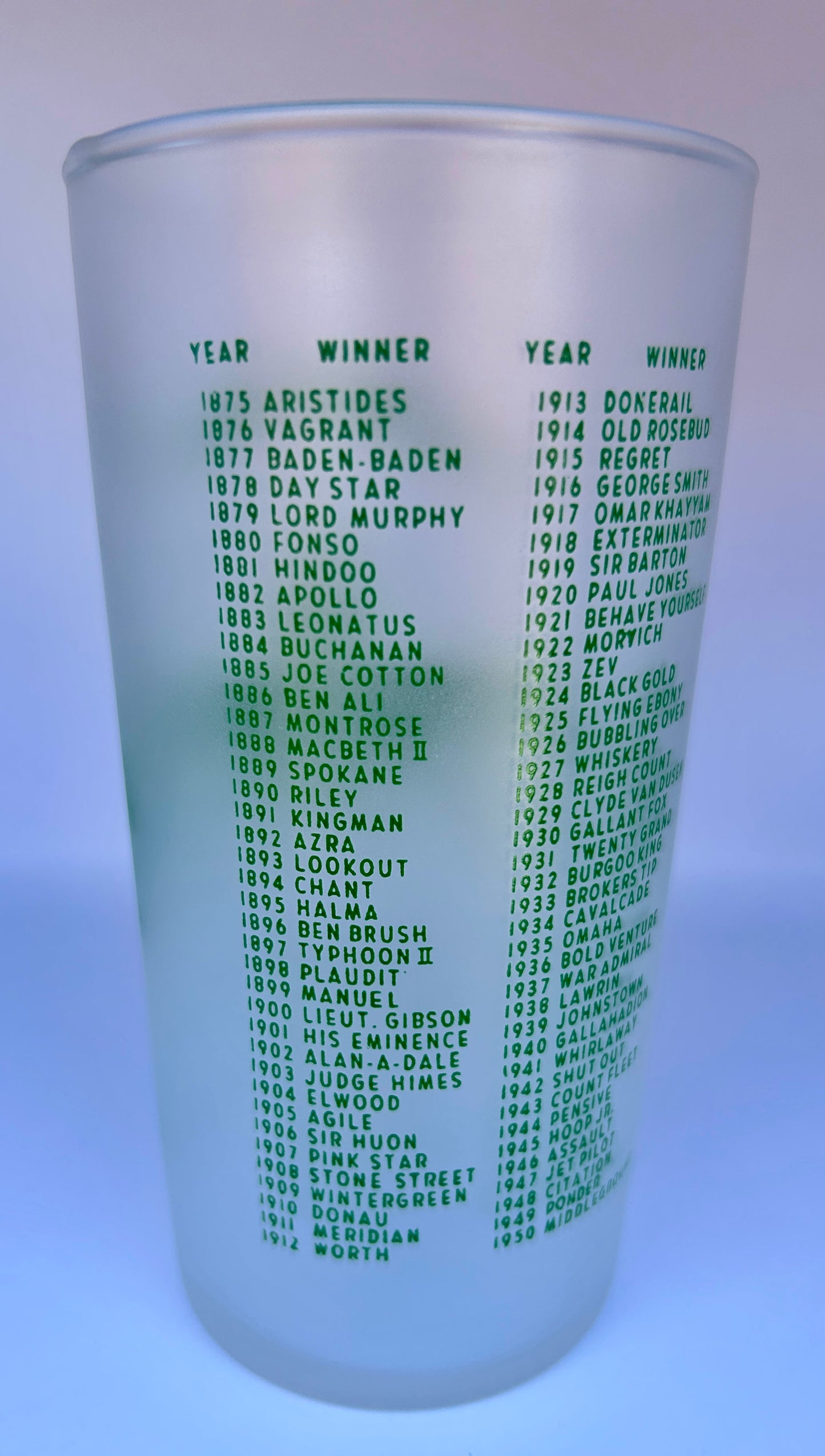 1951 Kentucky Derby Glass