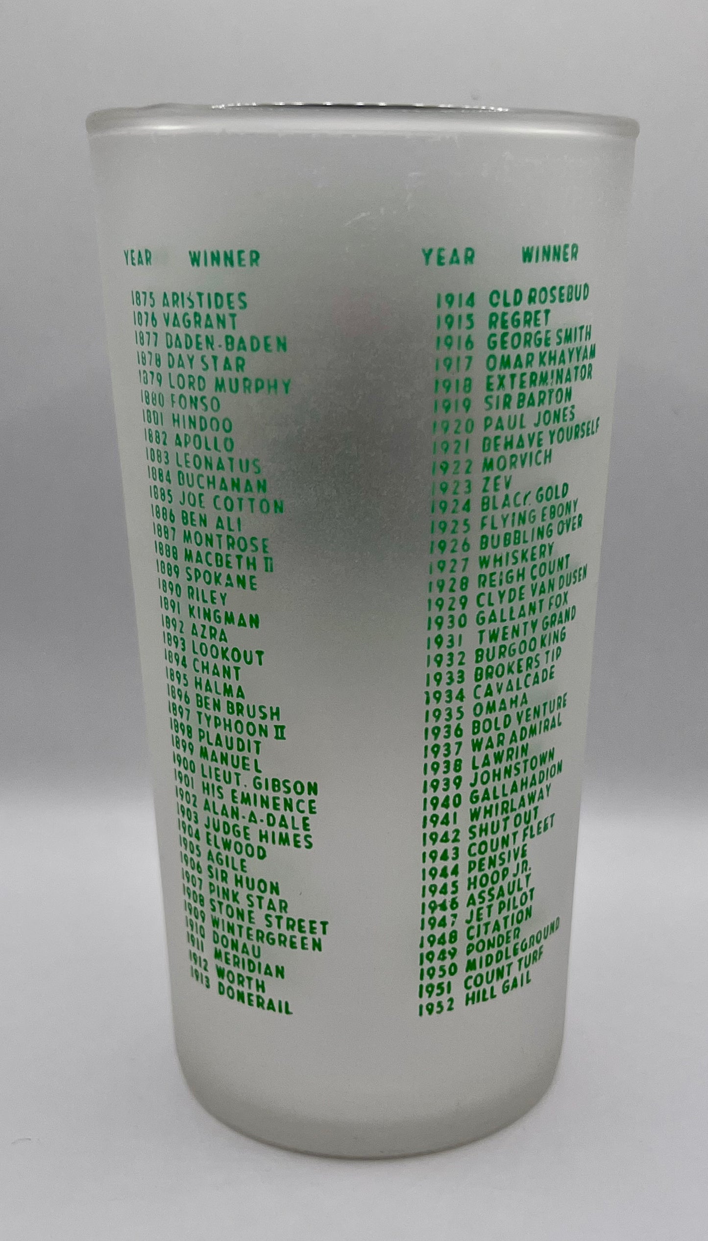 1953 Kentucky Derby Glass