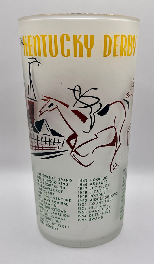 1956 Kentucky Derby Glass: 1 Star, 3 Tails
