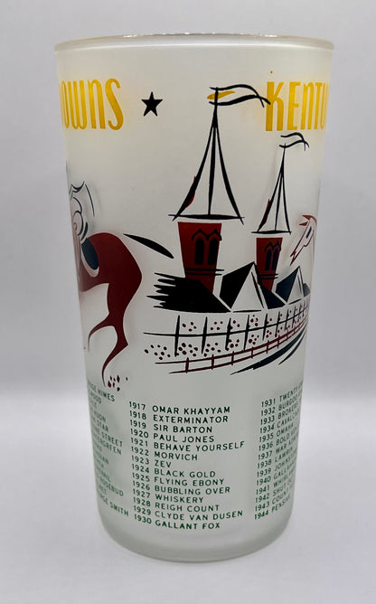 1956 Kentucky Derby Glass: 1 Star, 3 Tails