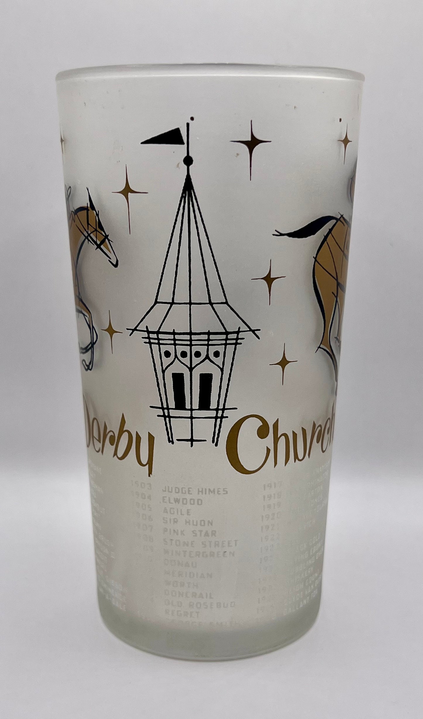 1958 Kentucky Derby Glass: Iron Liege
