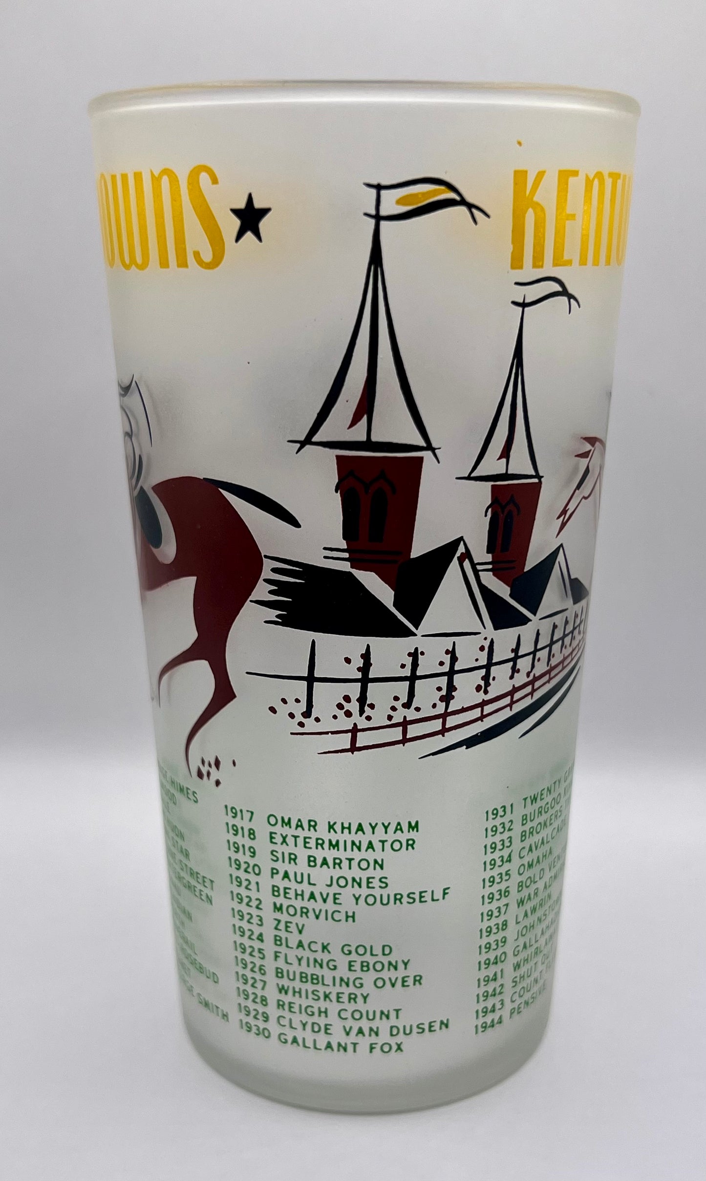 1956 Kentucky Derby Glass