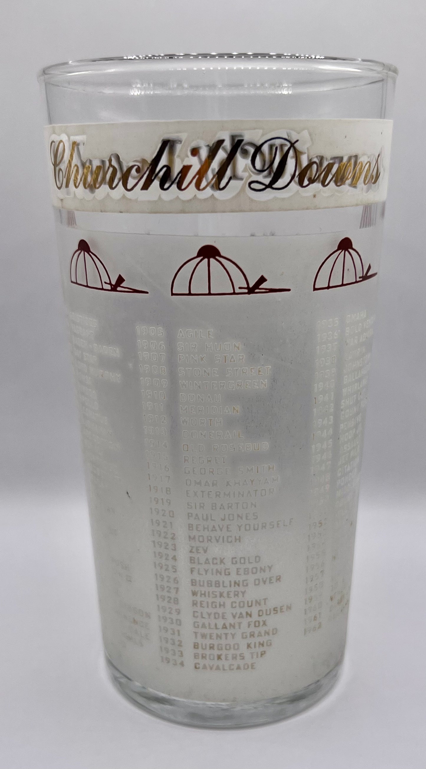 1963 Kentucky Derby Glass