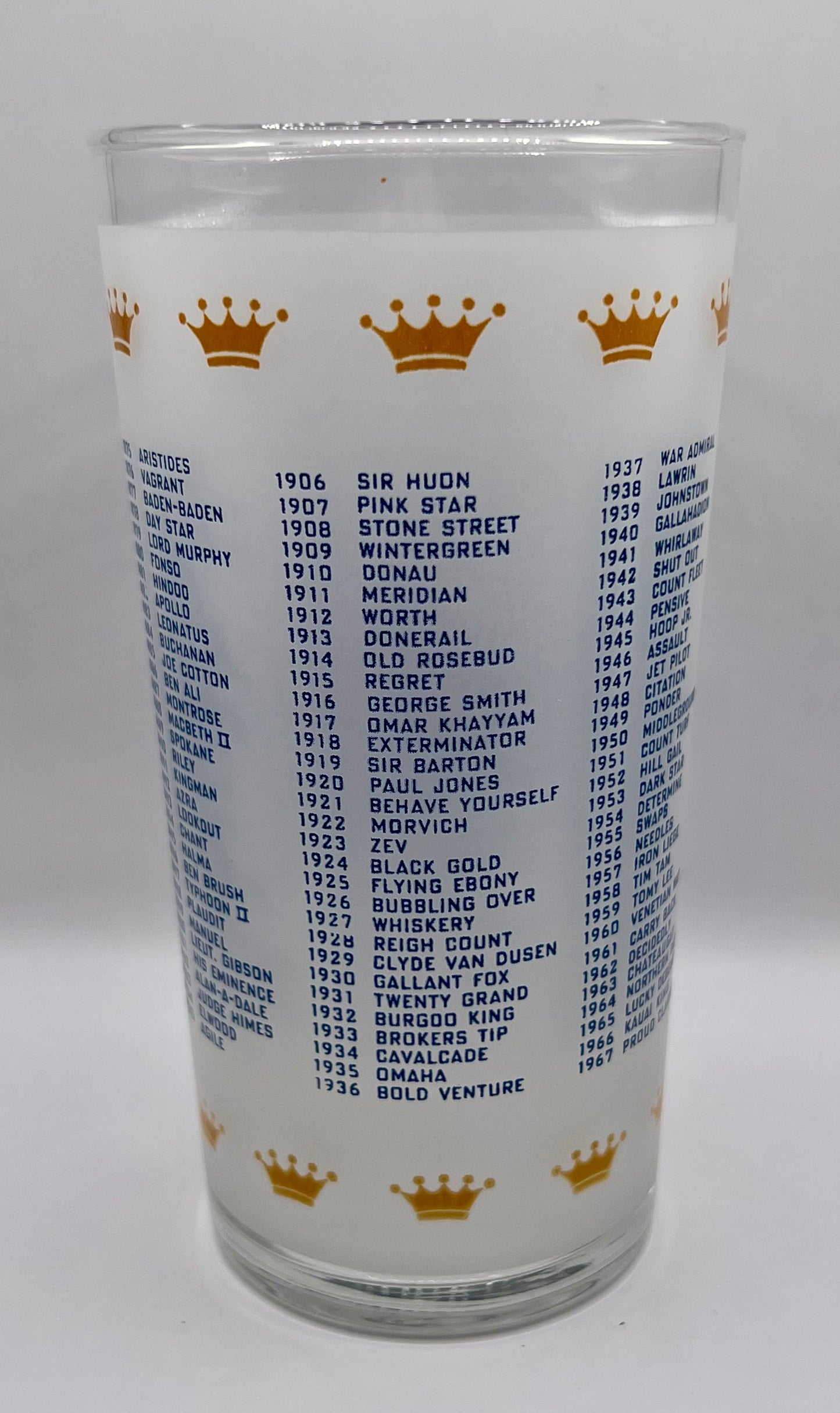 1968 Kentucky Derby Glass