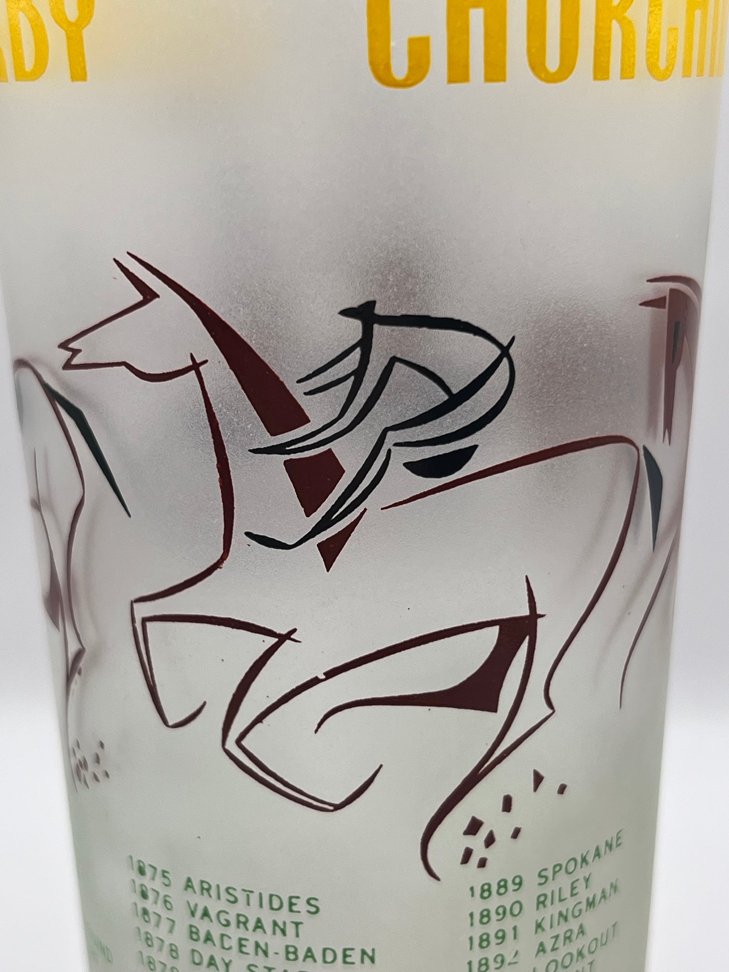 1956 Kentucky Derby Glass: Headless Jockey