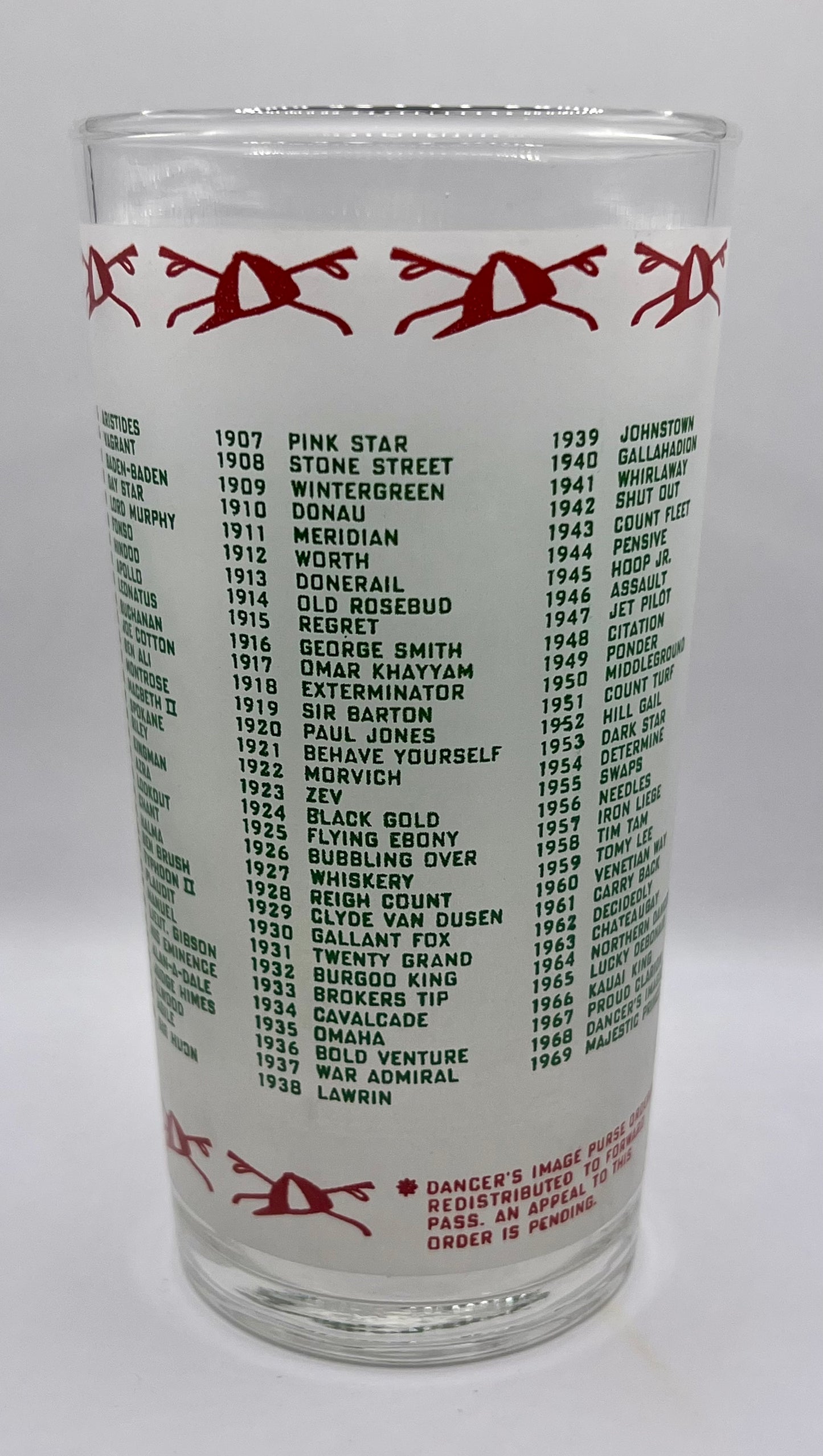 1970 Kentucky Derby Glass