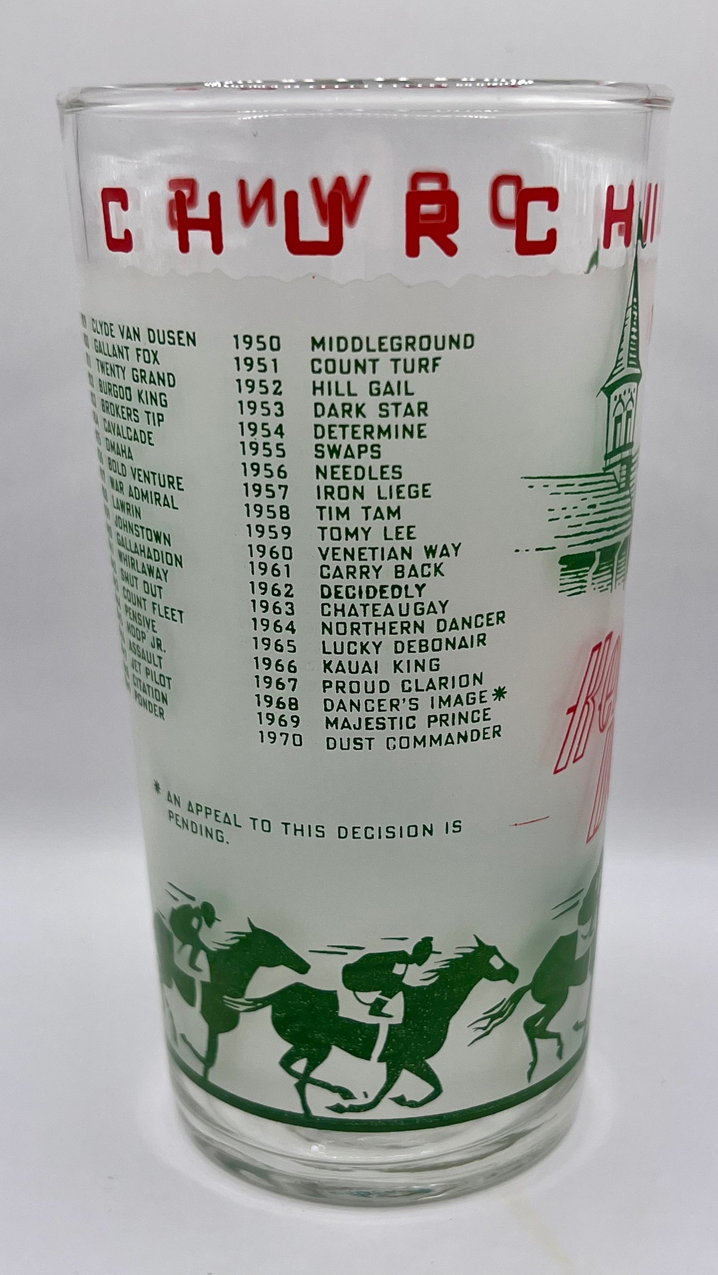 1971 Kentucky Derby Glass