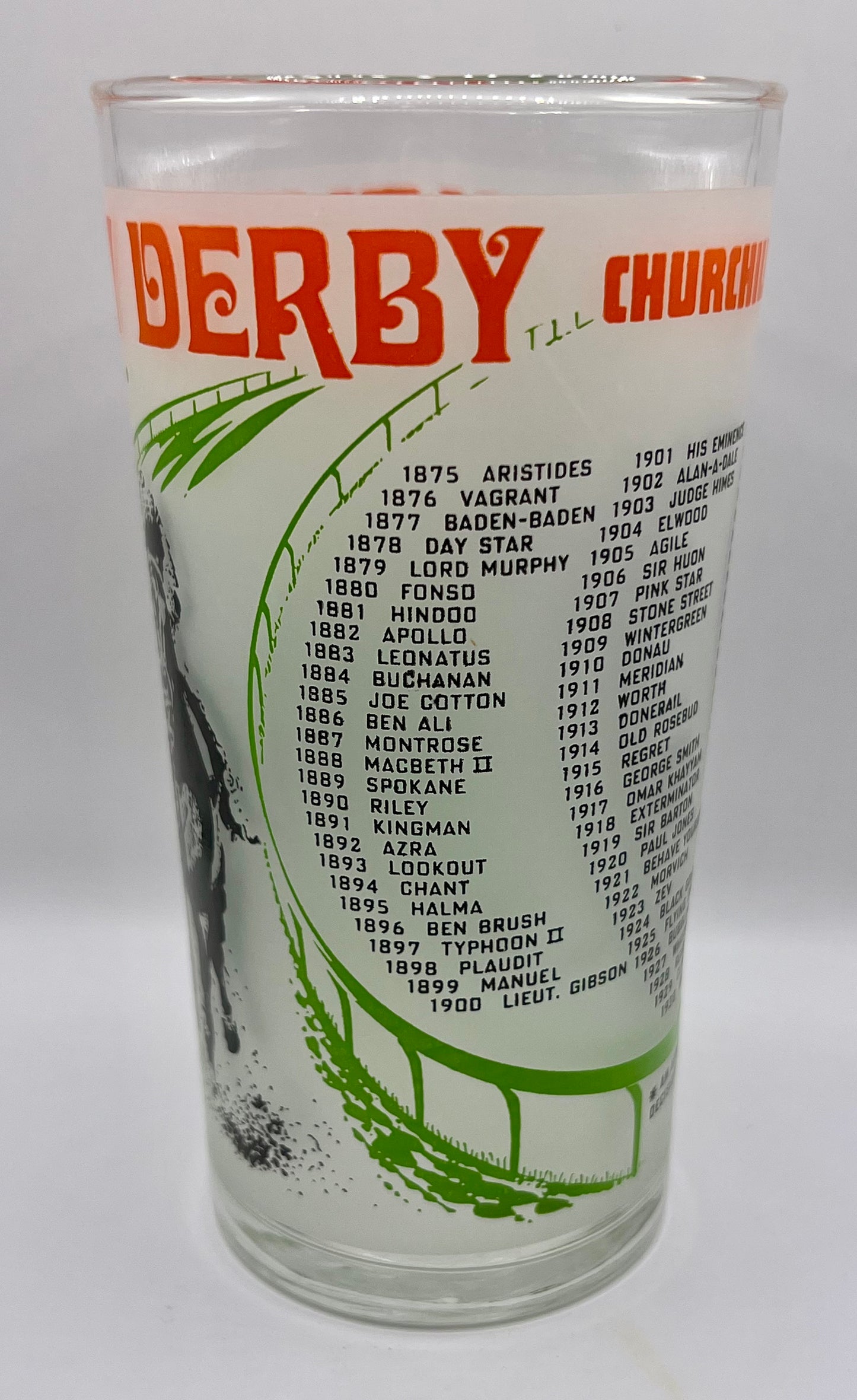 1972 Kentucky Derby Glass