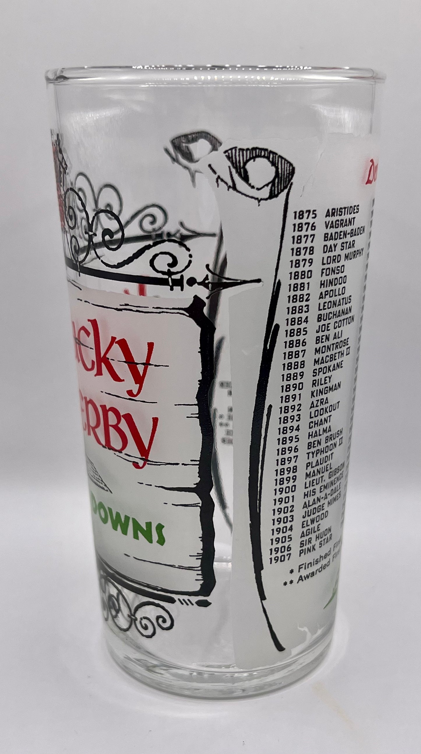 1973 Kentucky Derby Glass